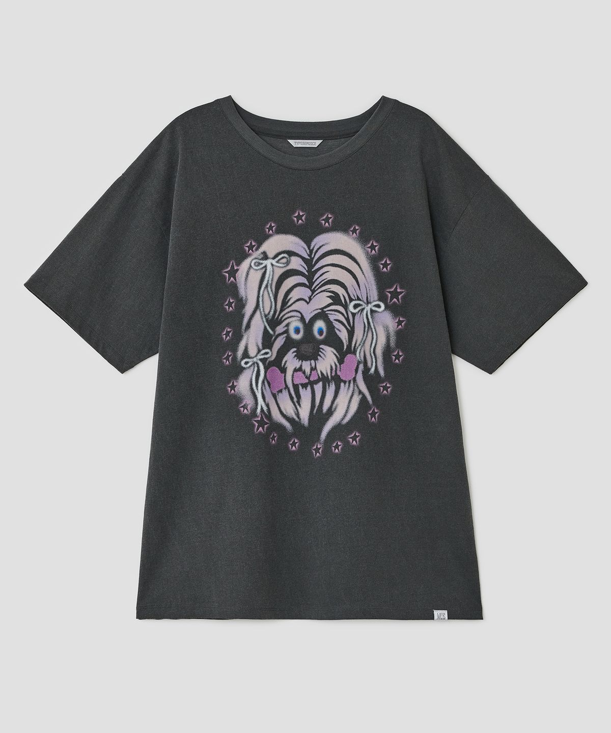 타입서비스(TYPESERVICE) Furry Puppy Top [Charcoal]