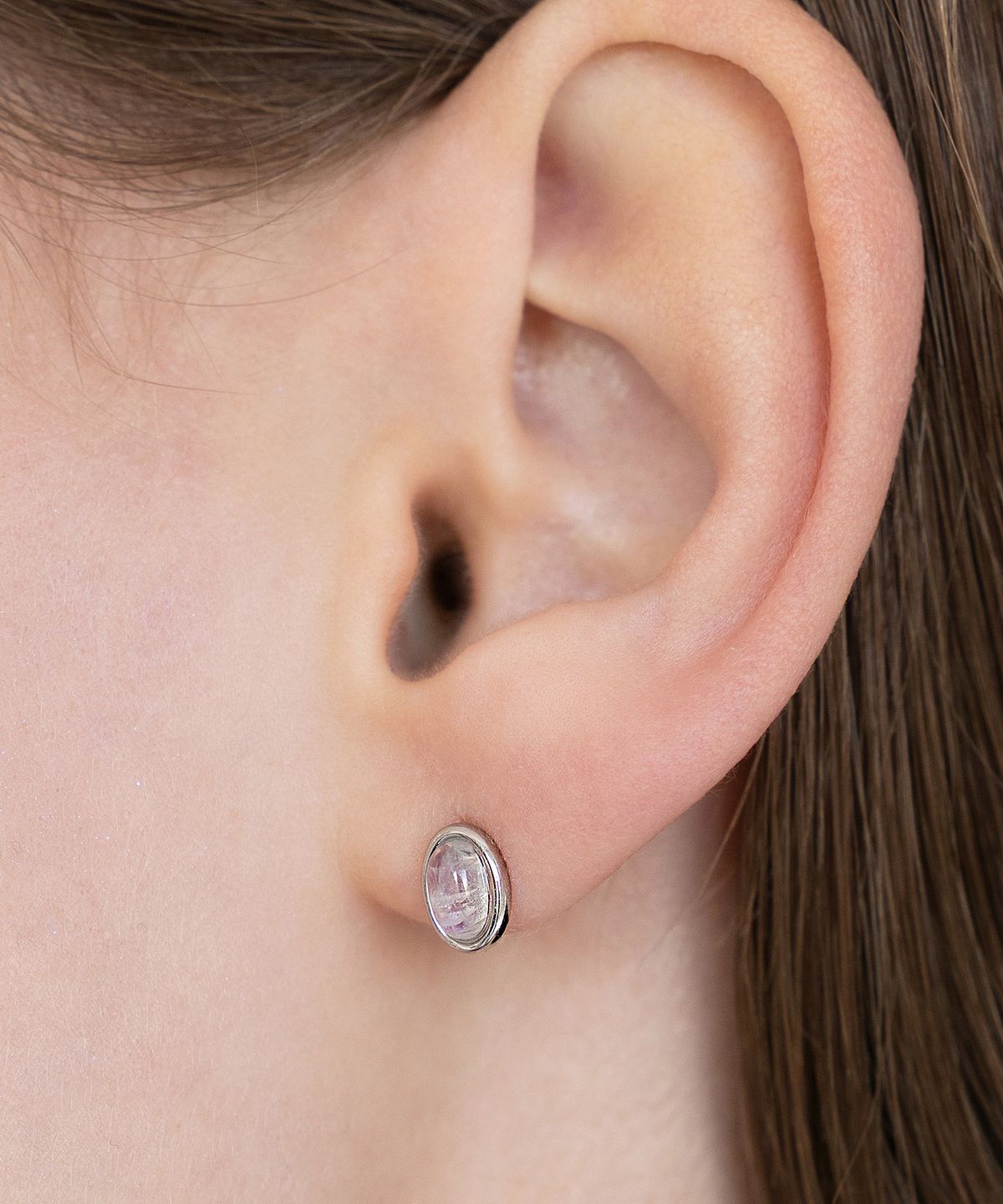 타티아나(TATIANA) (실버925) 오벌 젬 귀걸이 EC3267