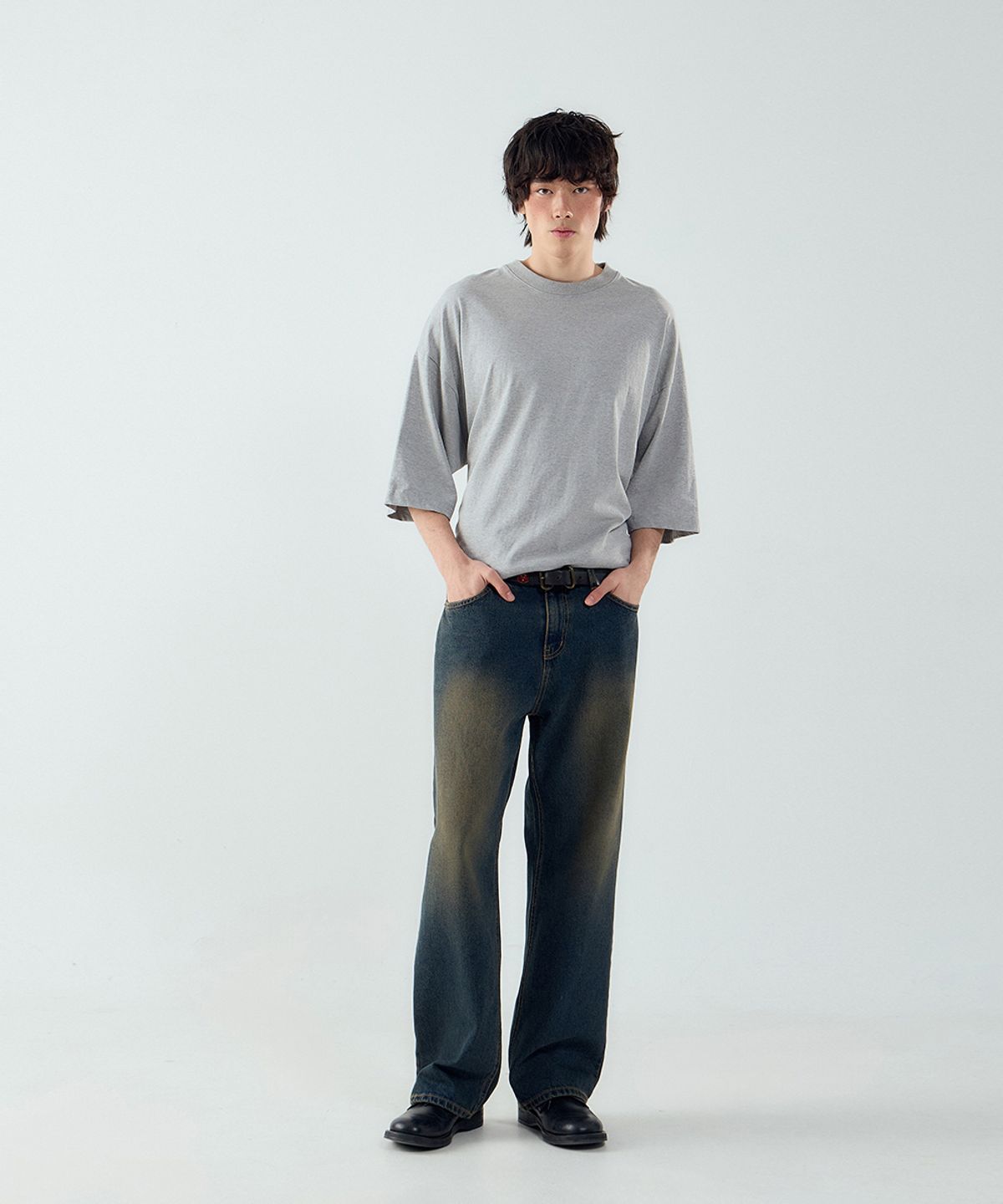 포티포(FORTYFOUR) [M] 내추럴 워싱 스트레이트 데님