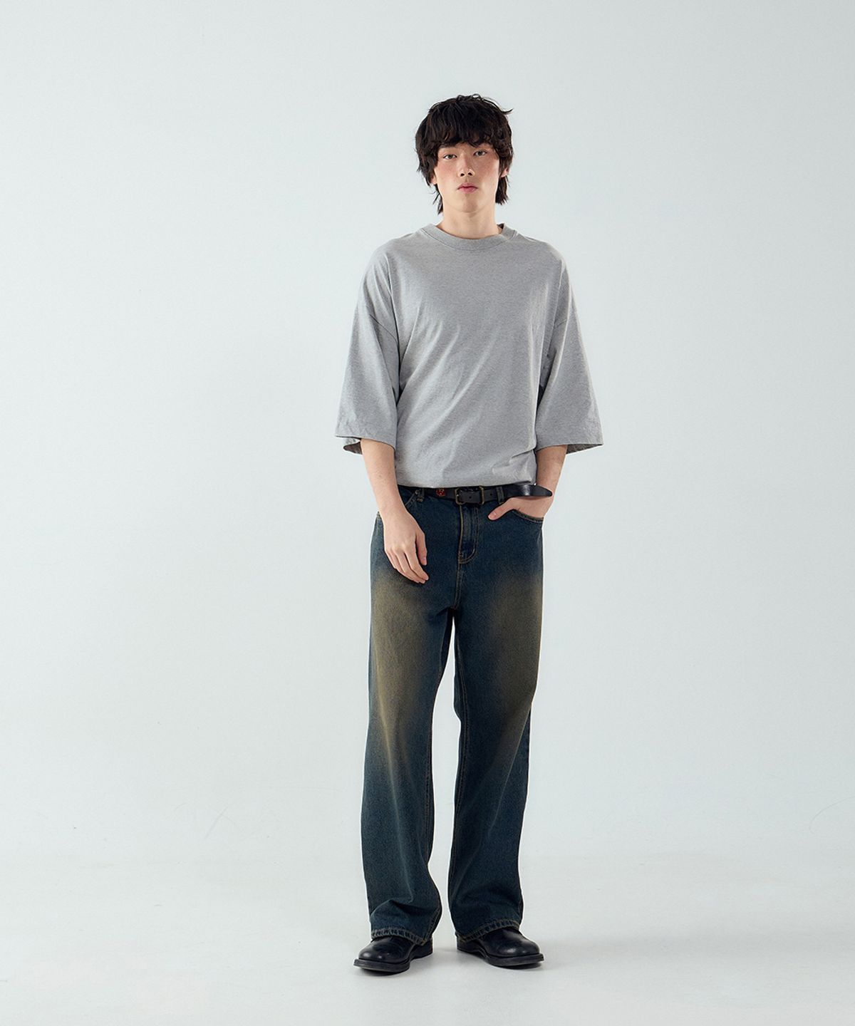 포티포(FORTYFOUR) [M] 내추럴 워싱 스트레이트 데님