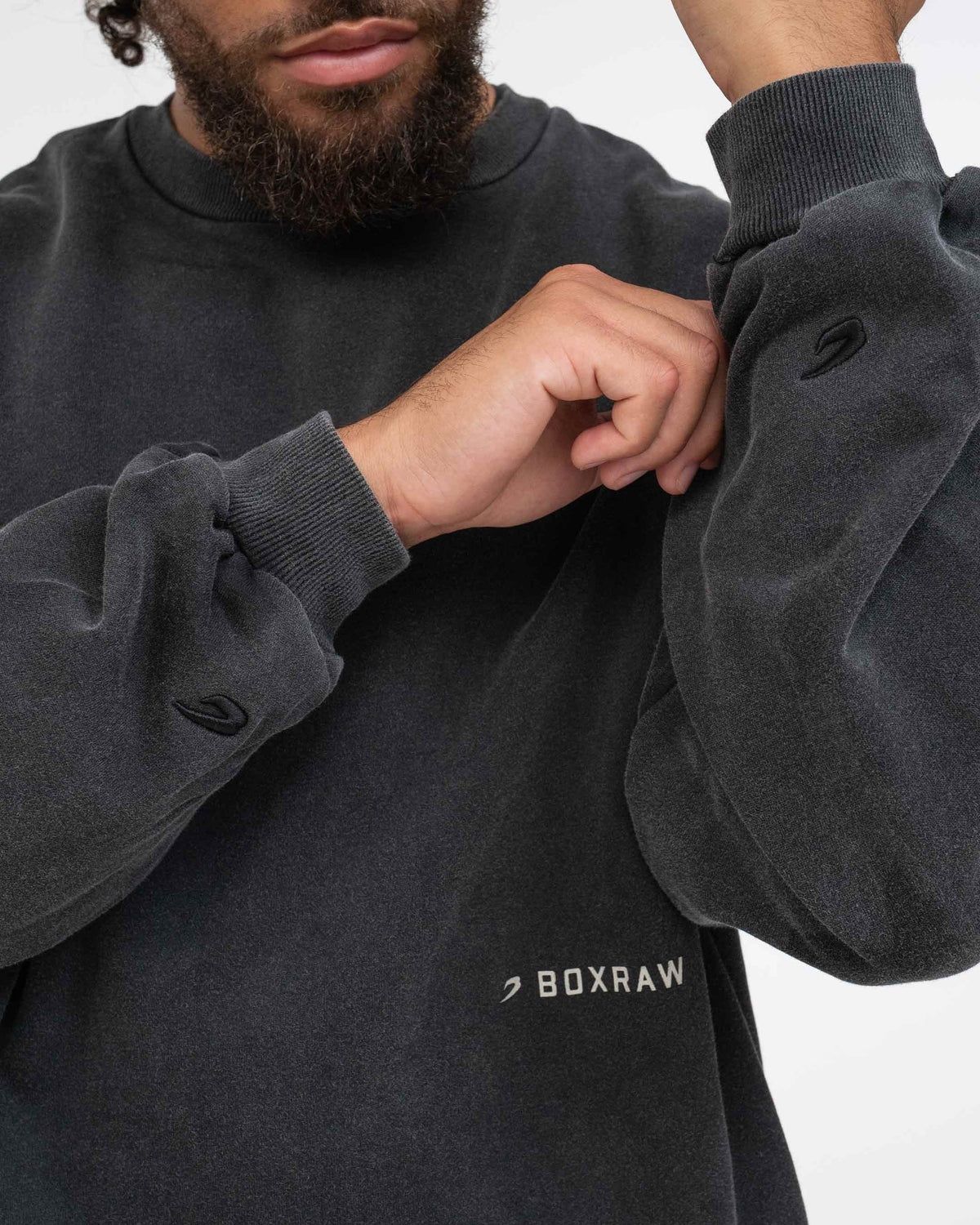 복스로(BOXRAW) 스파링 클럽 오버사이즈 스웻셔츠 - 남성 M BXRW-SPCLSW