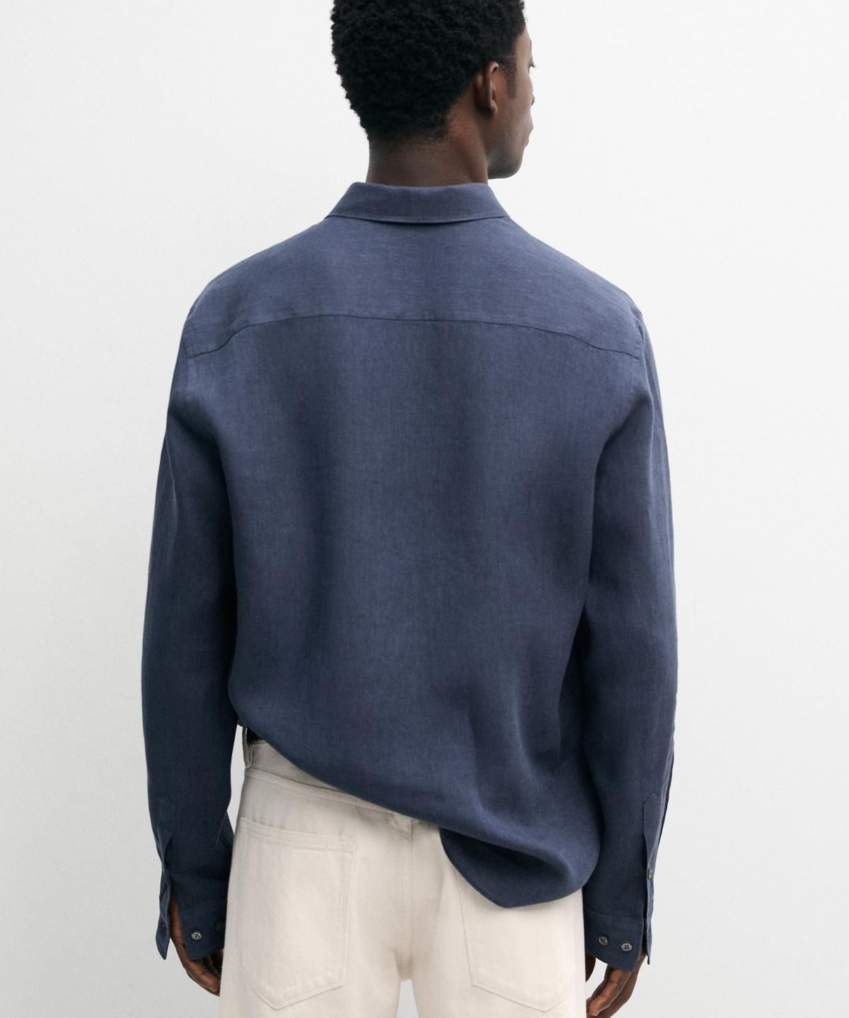 마시모두띠(MASSIMO DUTTI) 100% 린넨 레귤러 핏 셔츠
