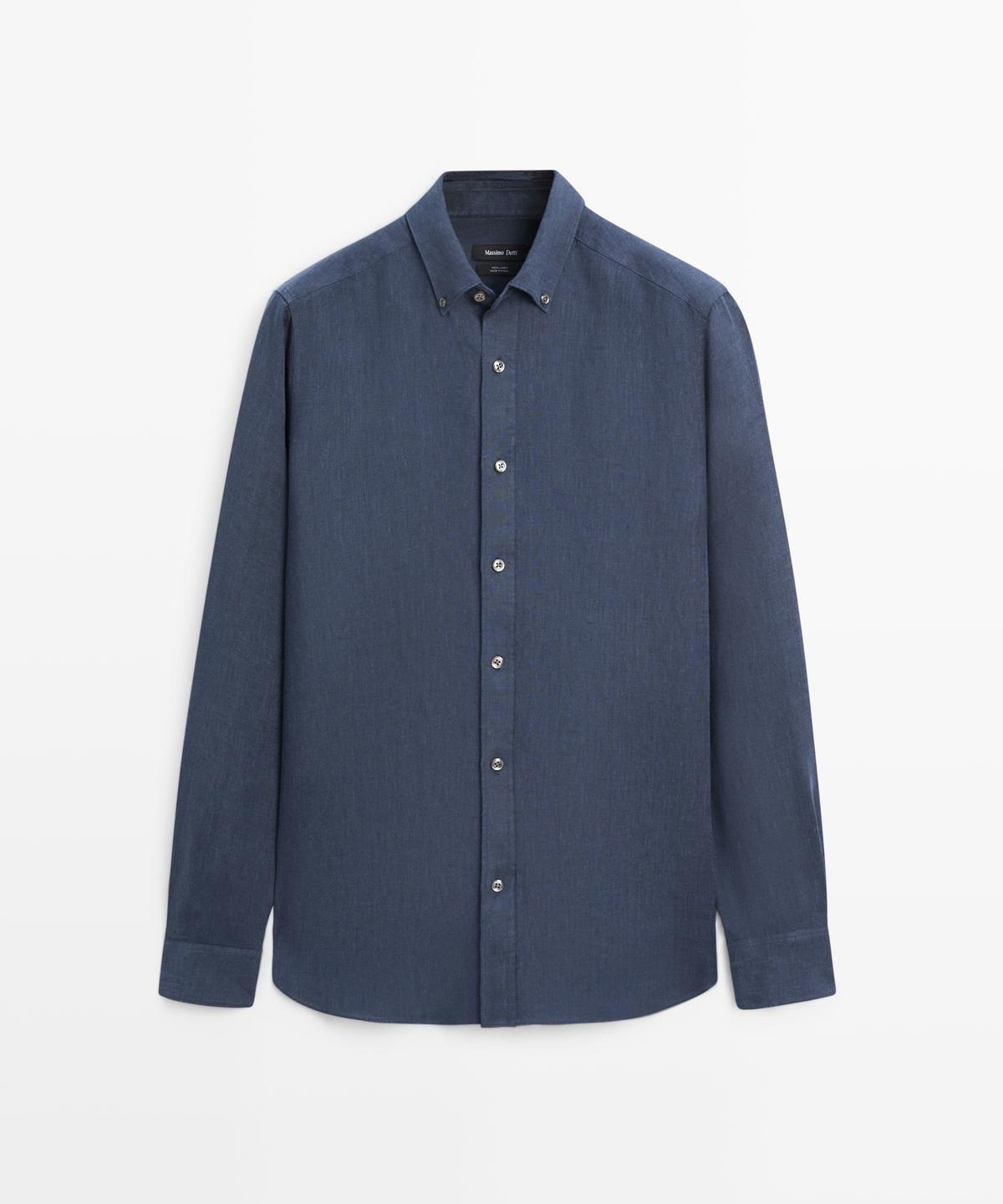 마시모두띠(MASSIMO DUTTI) 100% 린넨 레귤러 핏 셔츠