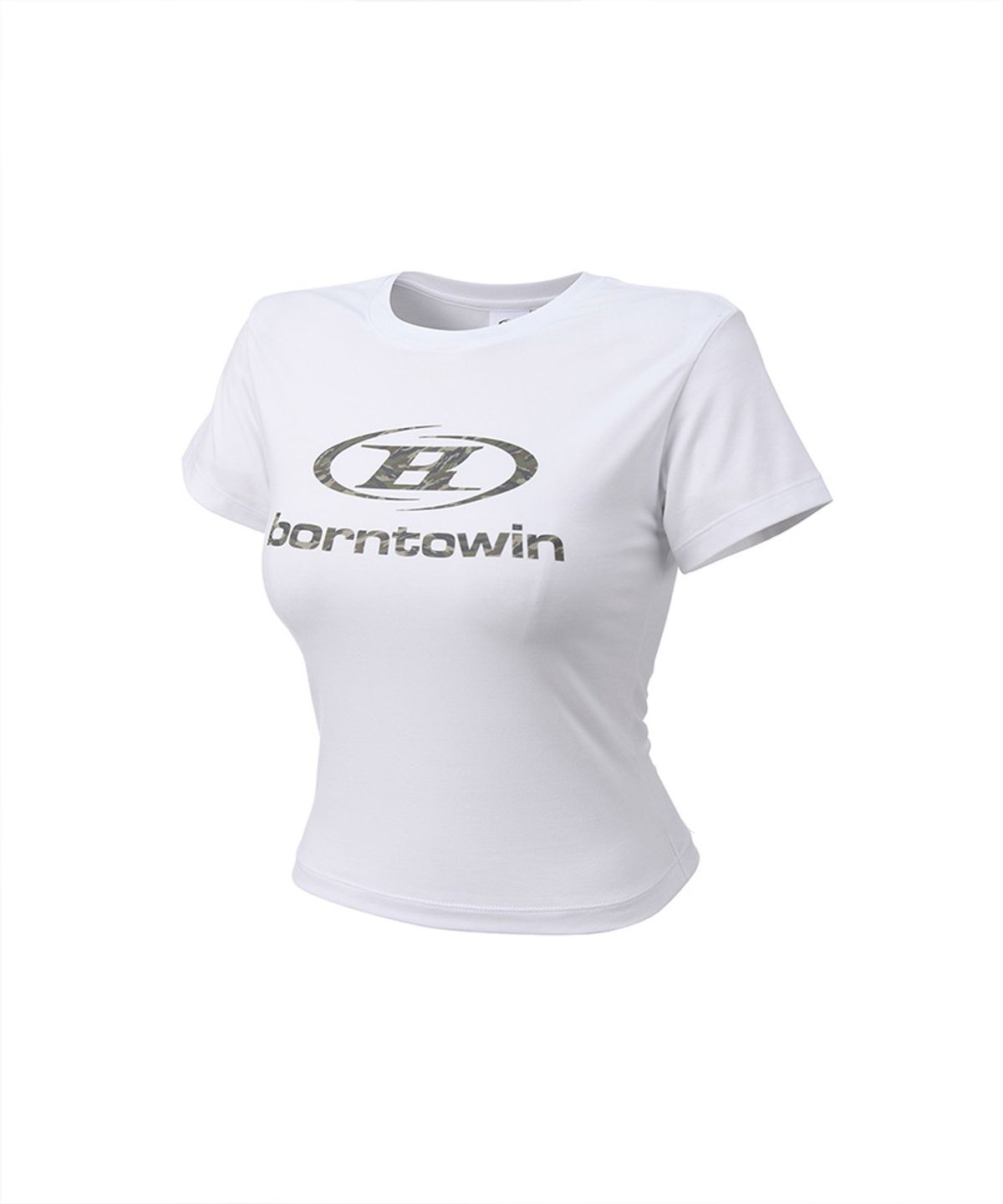 본투윈(BORN TO WIN) W CAMO SYMBOL B LOGO T-SHIRTS [WHITE]