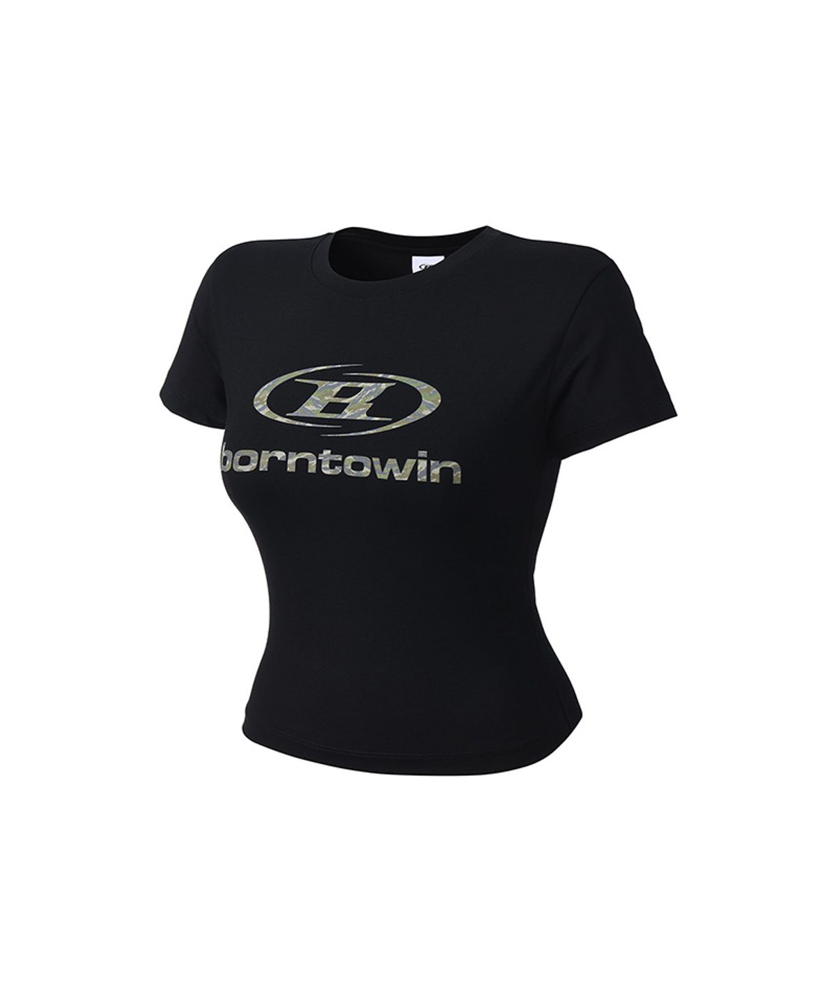 본투윈(BORN TO WIN) W CAMO SYMBOL B LOGO T-SHIRTS [BLACK]