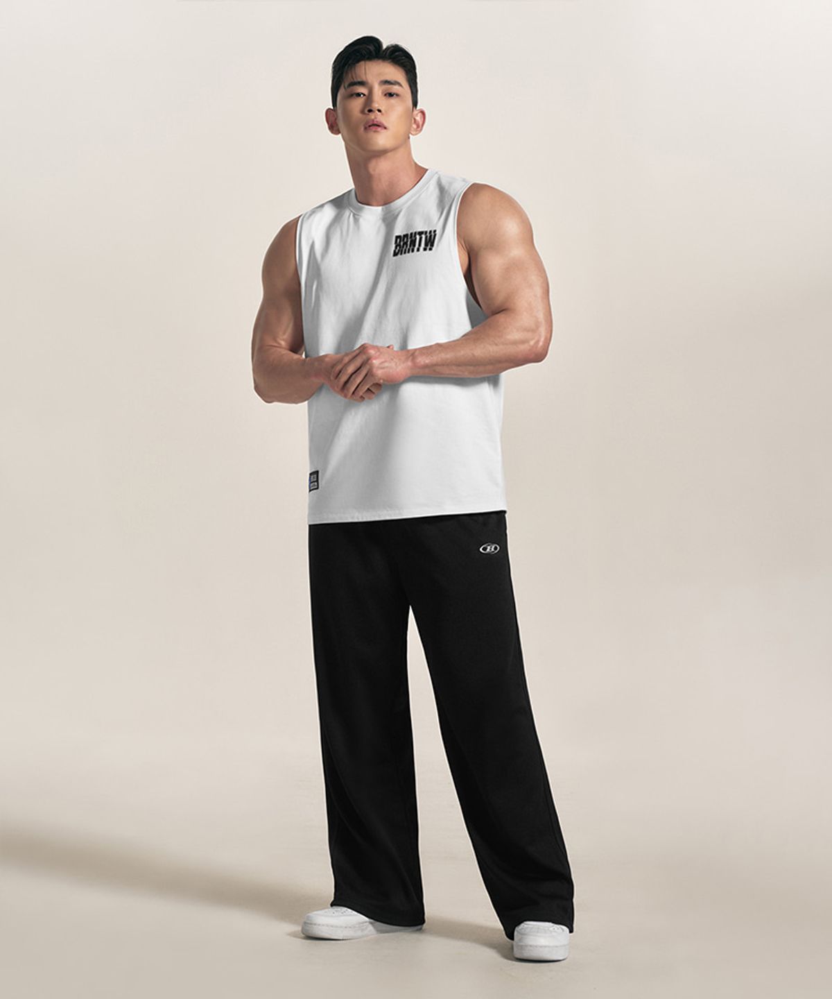 본투윈(BORN TO WIN) SYMBOL B MESH TRACK PANTS [BLACK]