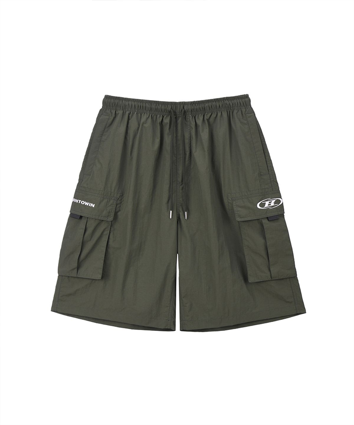 본투윈(BORN TO WIN) SYMBOL LOGO NYLON CARGO BERMUDA PANTS [KHAKI]
