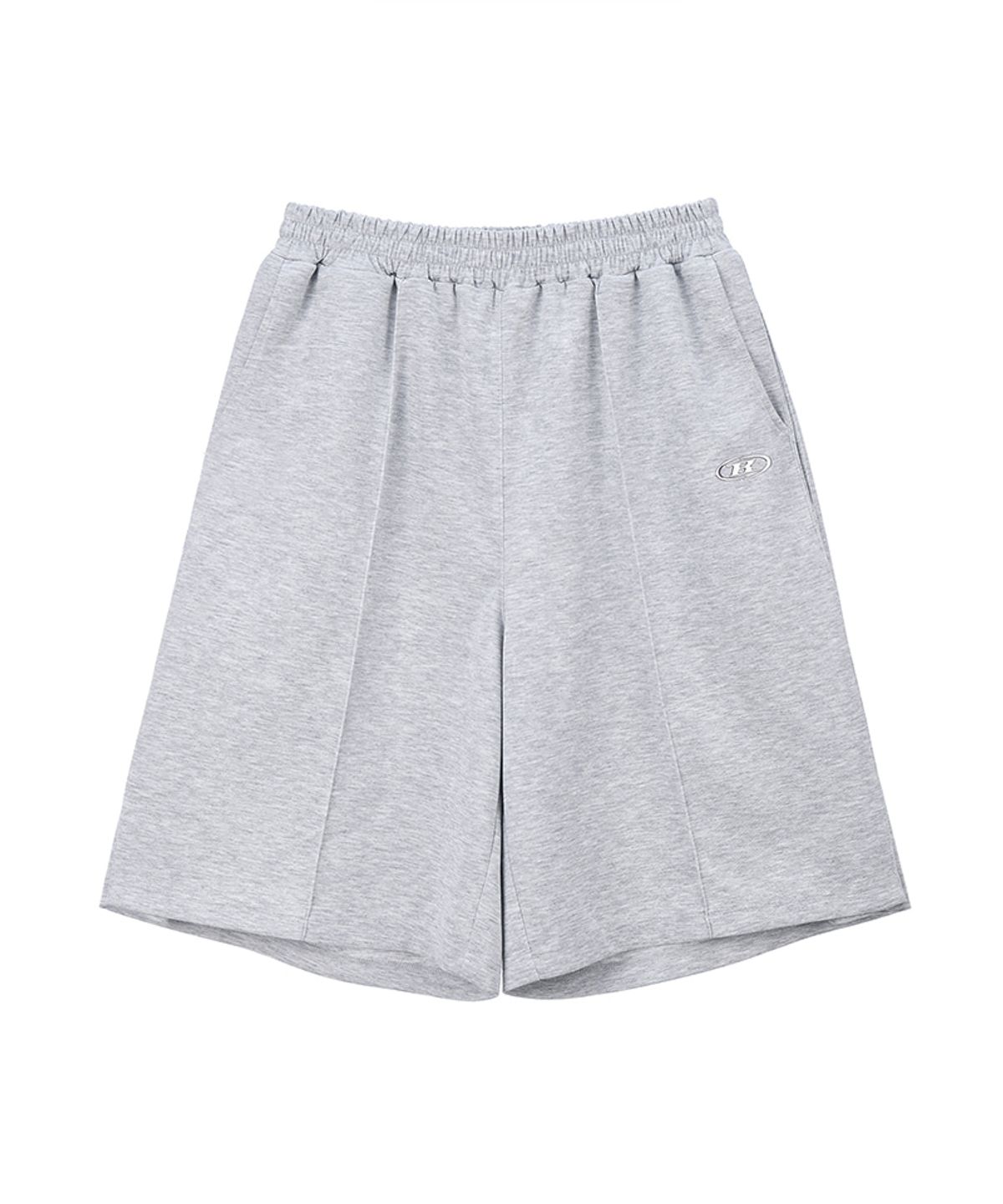 본투윈(BORN TO WIN) SILVER B-SOFT TOUCH SIDE TWO TUCK BERMUDA PANTS [MELANGE GREY]