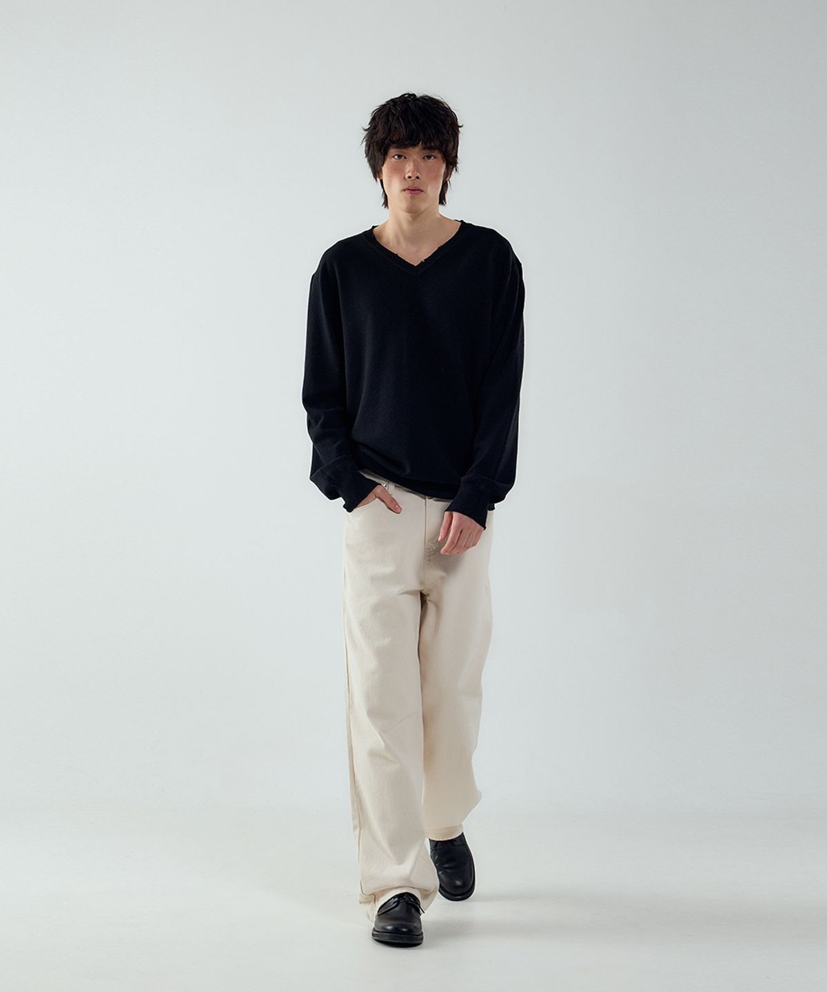 포티포(FORTYFOUR) [M] 클린 무드 와이드 팬츠