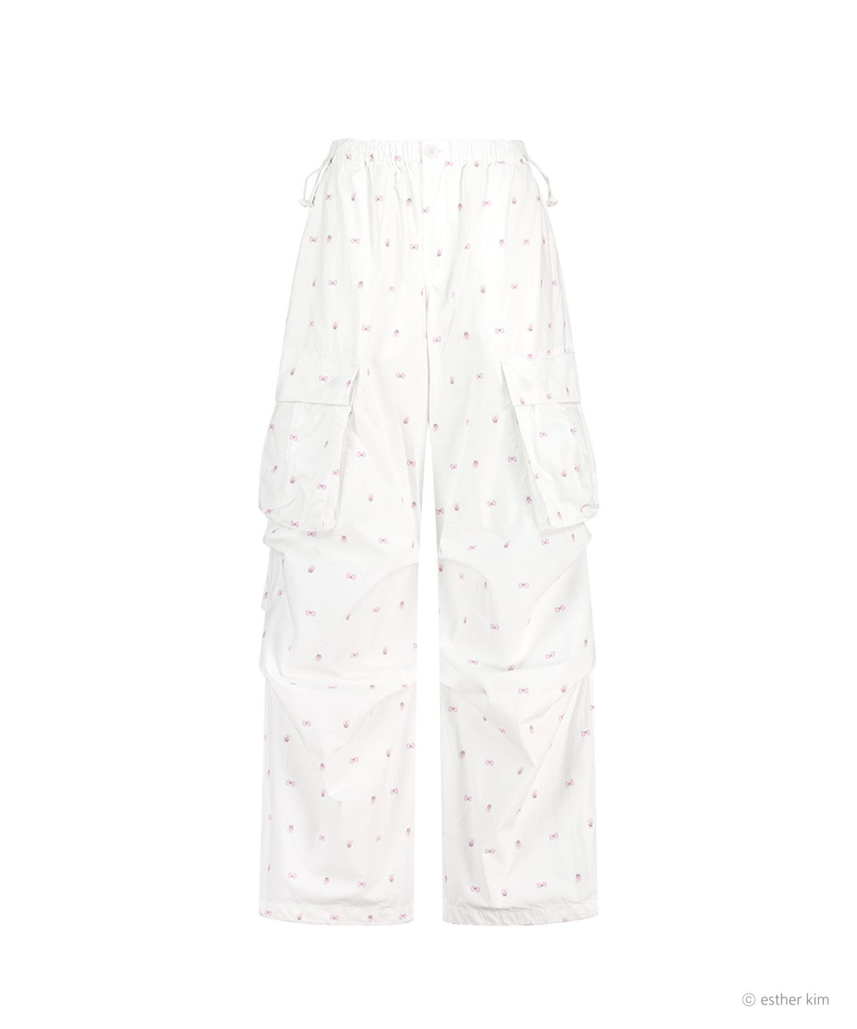 에즈이프 캘리(ASIF CALIE) ESTHER BUNNY X AS IF CALIE BUNNY PARACHUTE CARGO PANTS WHITE