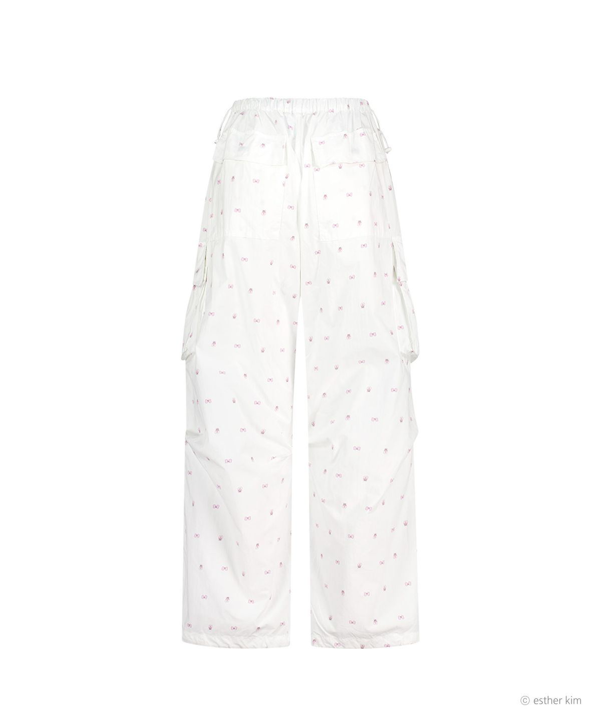 에즈이프 캘리(ASIF CALIE) ESTHER BUNNY X AS IF CALIE BUNNY PARACHUTE CARGO PANTS WHITE