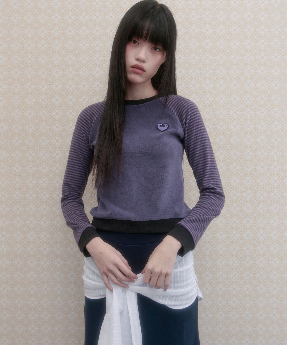 아이이이아이(IEEI) 레이어드 리본 랩 스커트