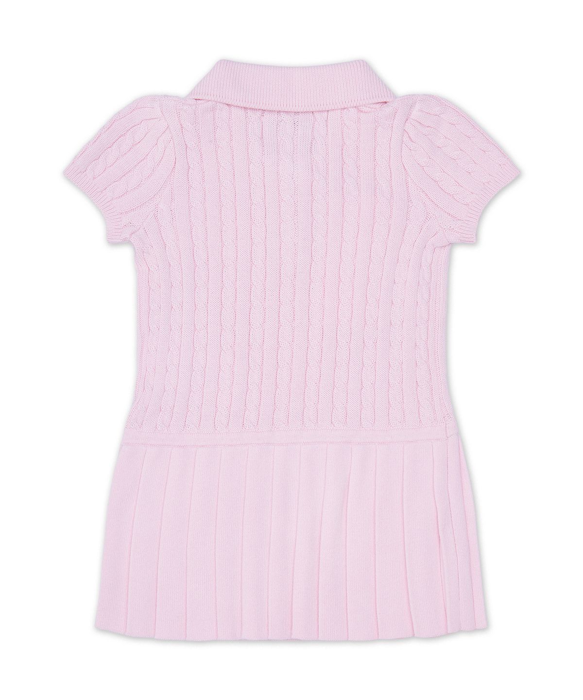 폴로 랄프 로렌 칠드런(POLO RALPH LAUREN CHILDREN) 미니 케이블 코튼 블렌드 폴로 드레스-핑크