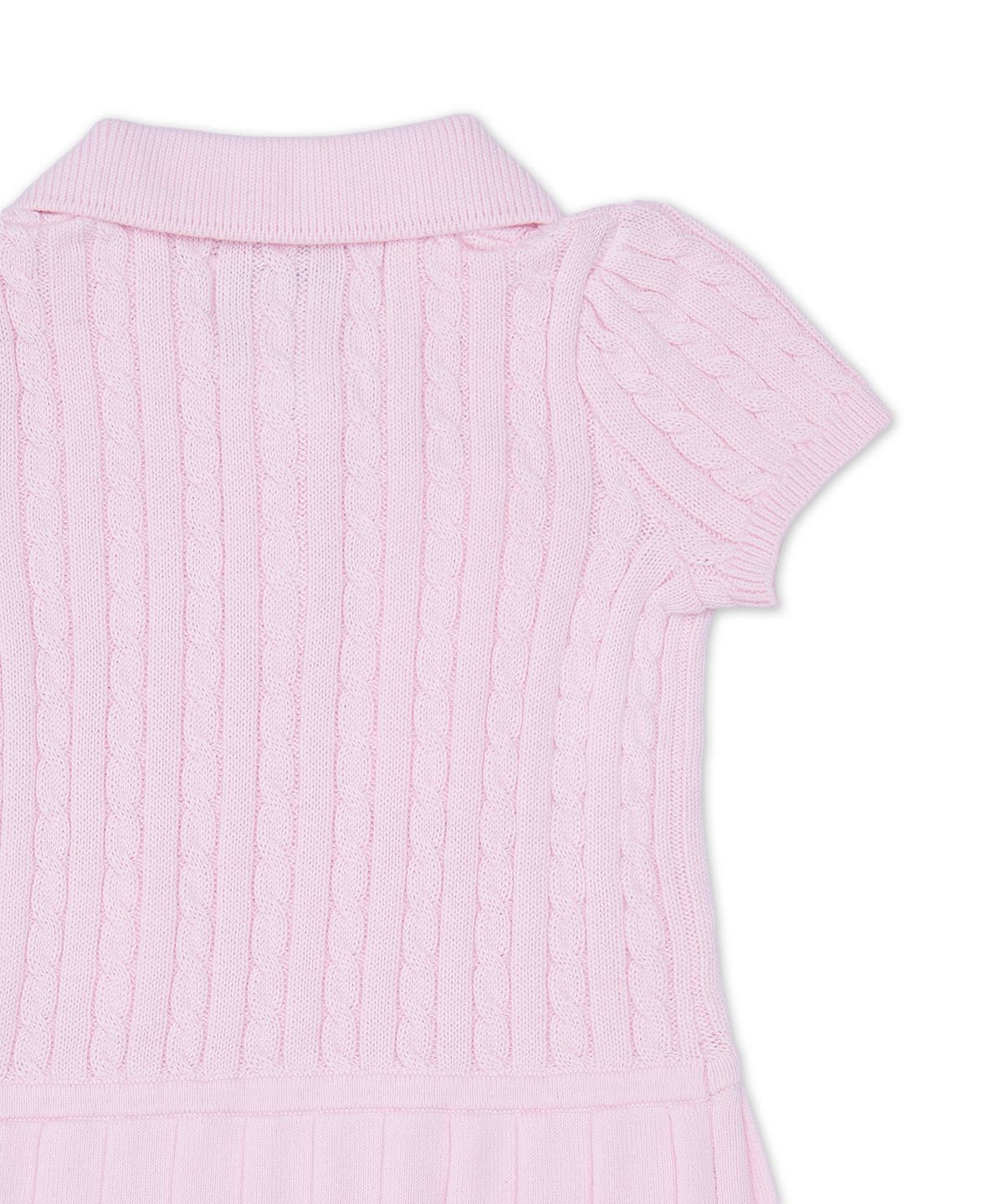폴로 랄프 로렌 칠드런(POLO RALPH LAUREN CHILDREN) 미니 케이블 코튼 블렌드 폴로 드레스-핑크