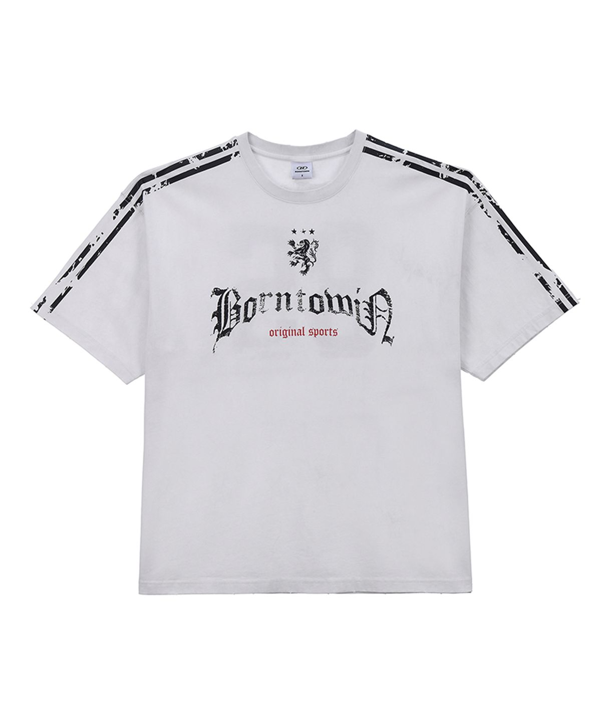 본투윈(BORN TO WIN) CRACK LINE GARMENT DYED T-SHIRTS [OFF WHITE]