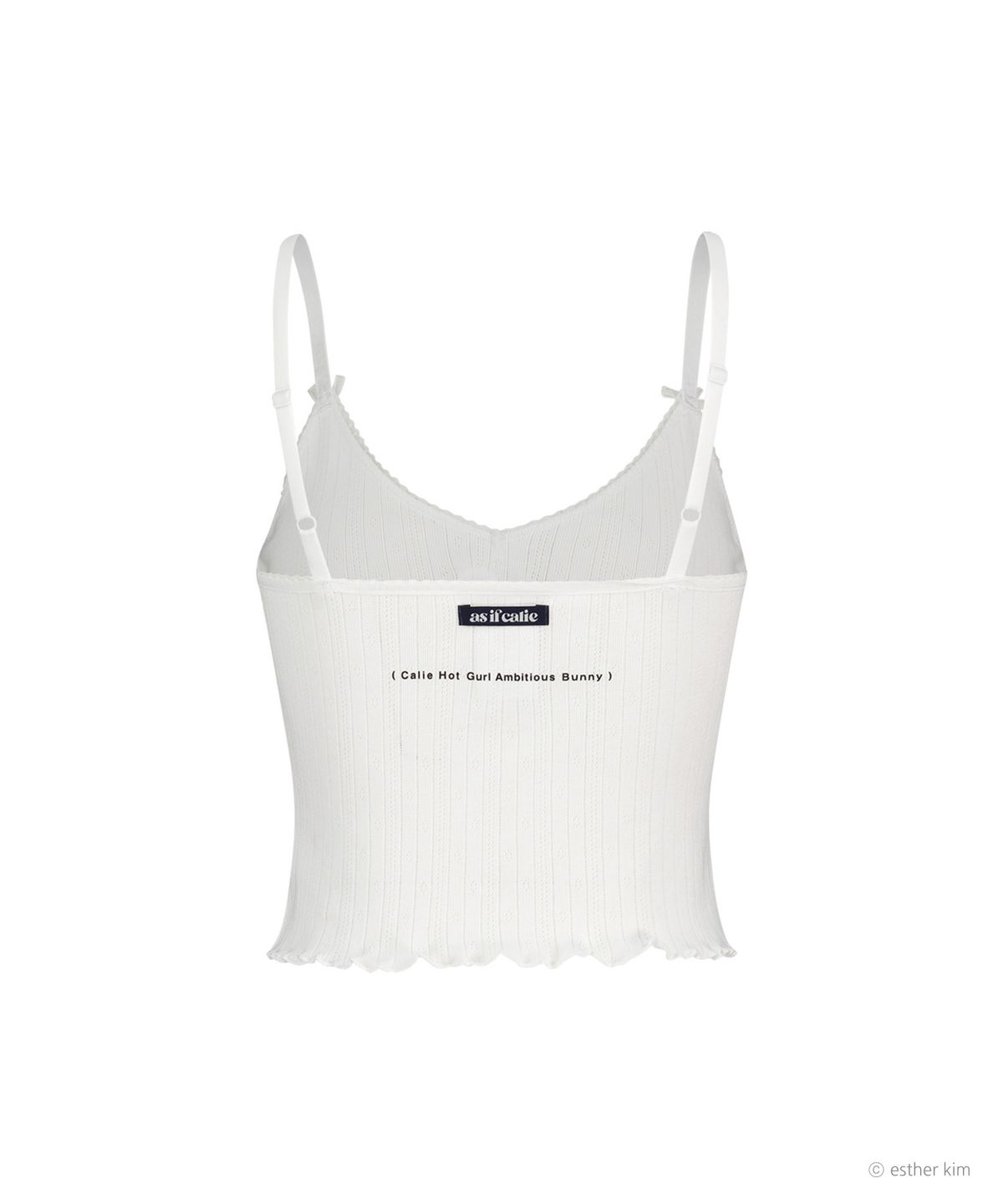 에즈이프 캘리(ASIF CALIE) ESTHER BUNNY X AS IF CALIE BUNNY GURLS SLEEVELESS WHITE