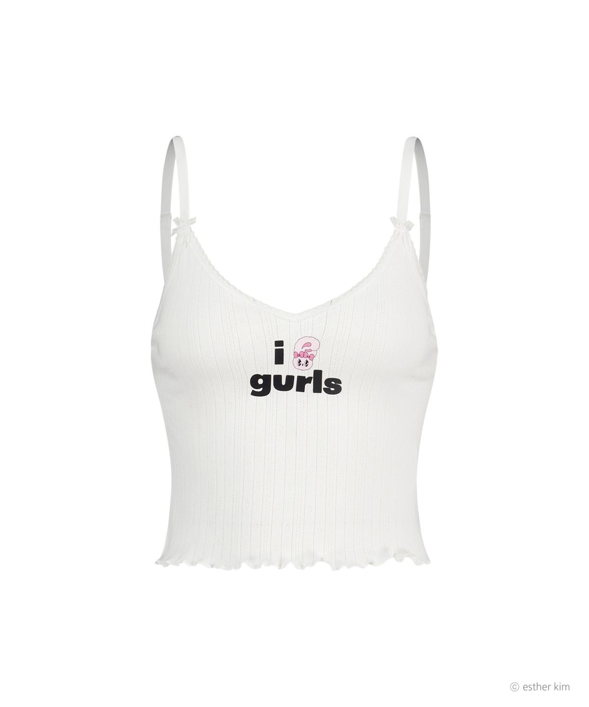 에즈이프 캘리(ASIF CALIE) ESTHER BUNNY X AS IF CALIE BUNNY GURLS SLEEVELESS WHITE