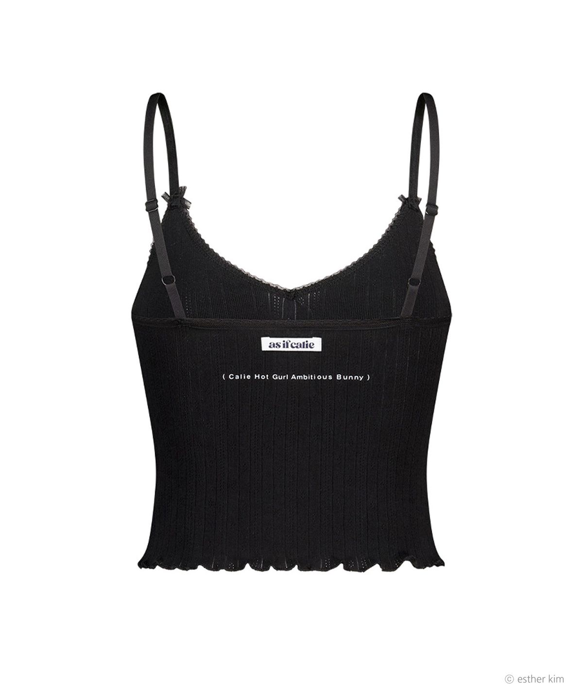 에즈이프 캘리(ASIF CALIE) ESTHER BUNNY X AS IF CALIE BUNNY GURLS SLEEVELESS BLACK