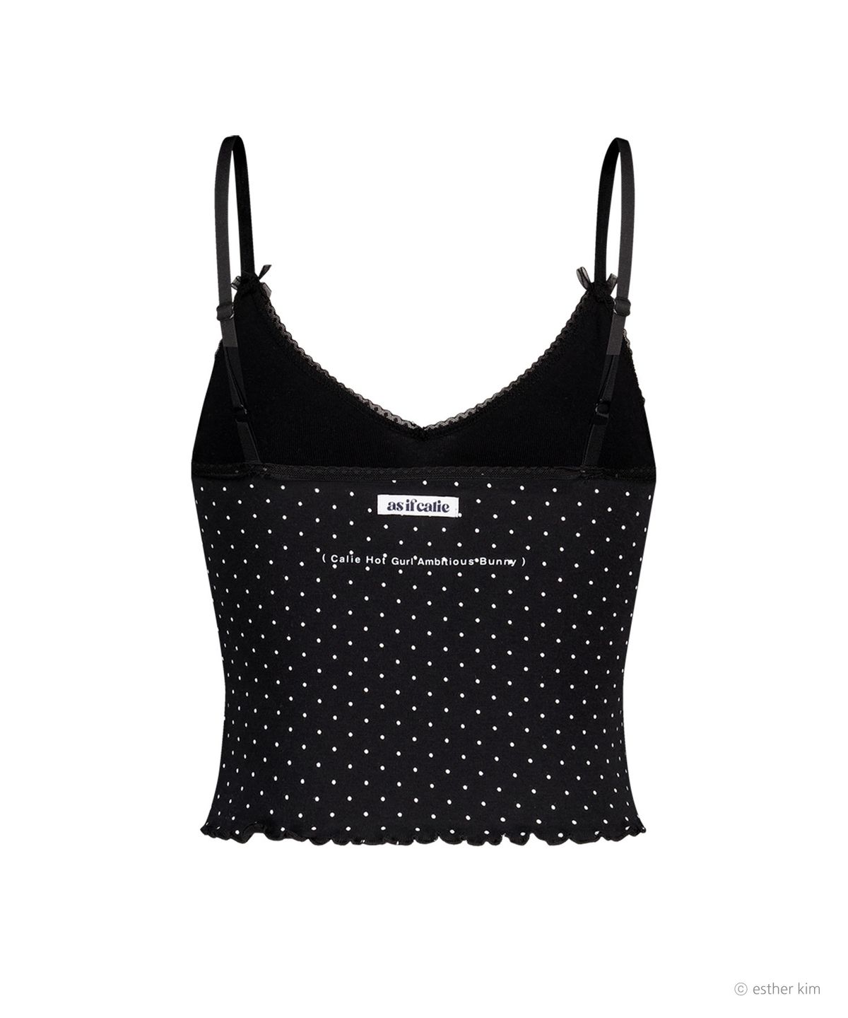 에즈이프 캘리(ASIF CALIE) ESTHER BUNNY X AS IF CALIE BUNNY GURLS DOT SLEEVELESS BLACK