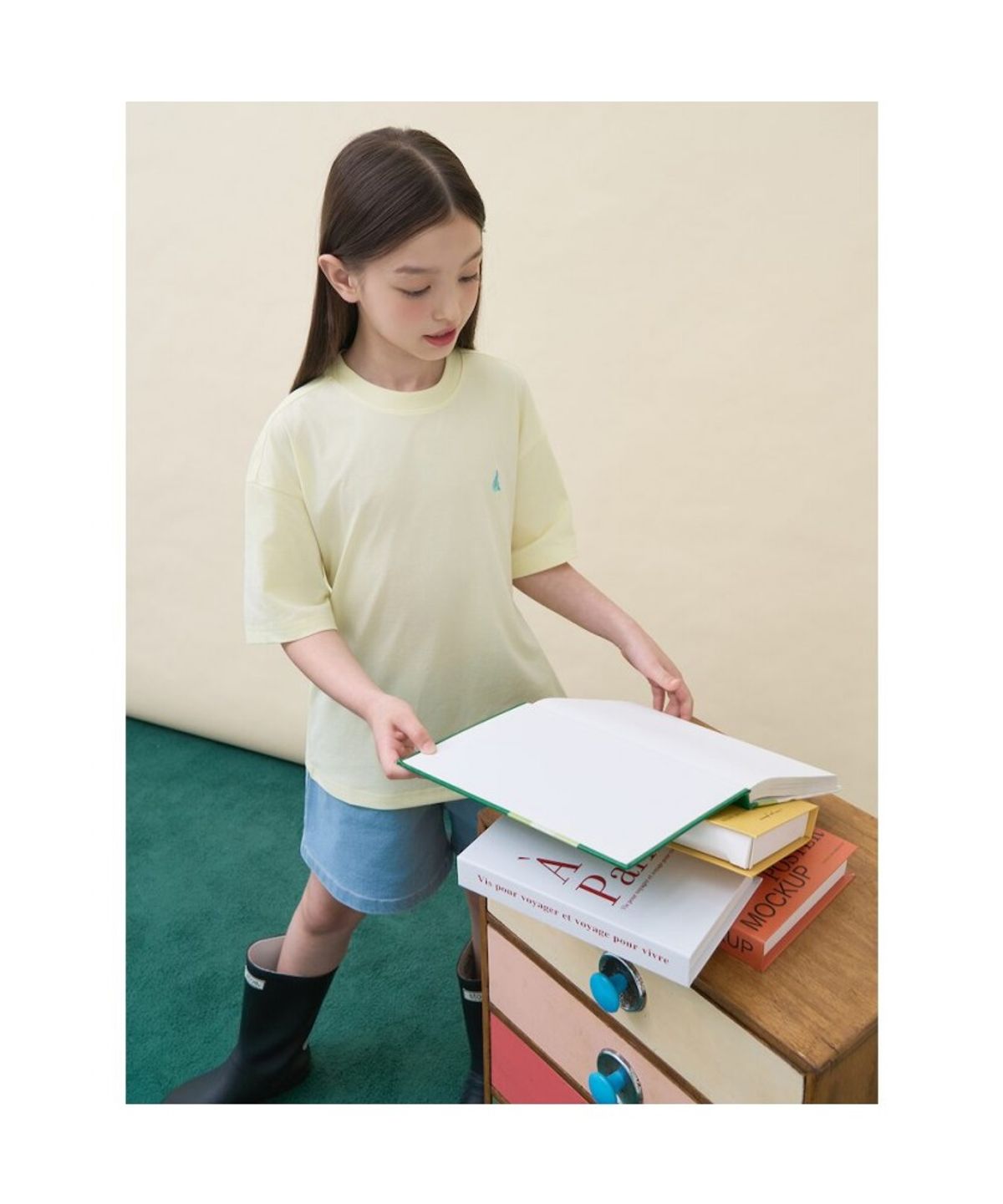 빈폴 키즈(BEANPOLE KIDS) 핫썸머 아이스 소로나 반소매 티셔츠  레몬 (BI6442U01F)
