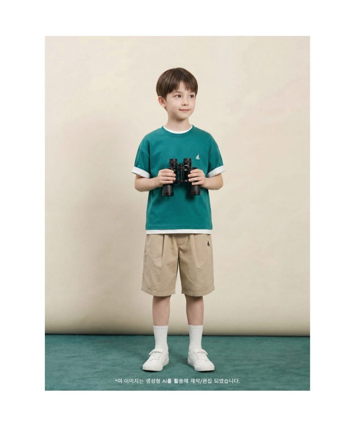 빈폴 키즈(BEANPOLE KIDS) 핫썸머 아이스 소로나 반소매 티셔츠  그린 (BI6442U01M)