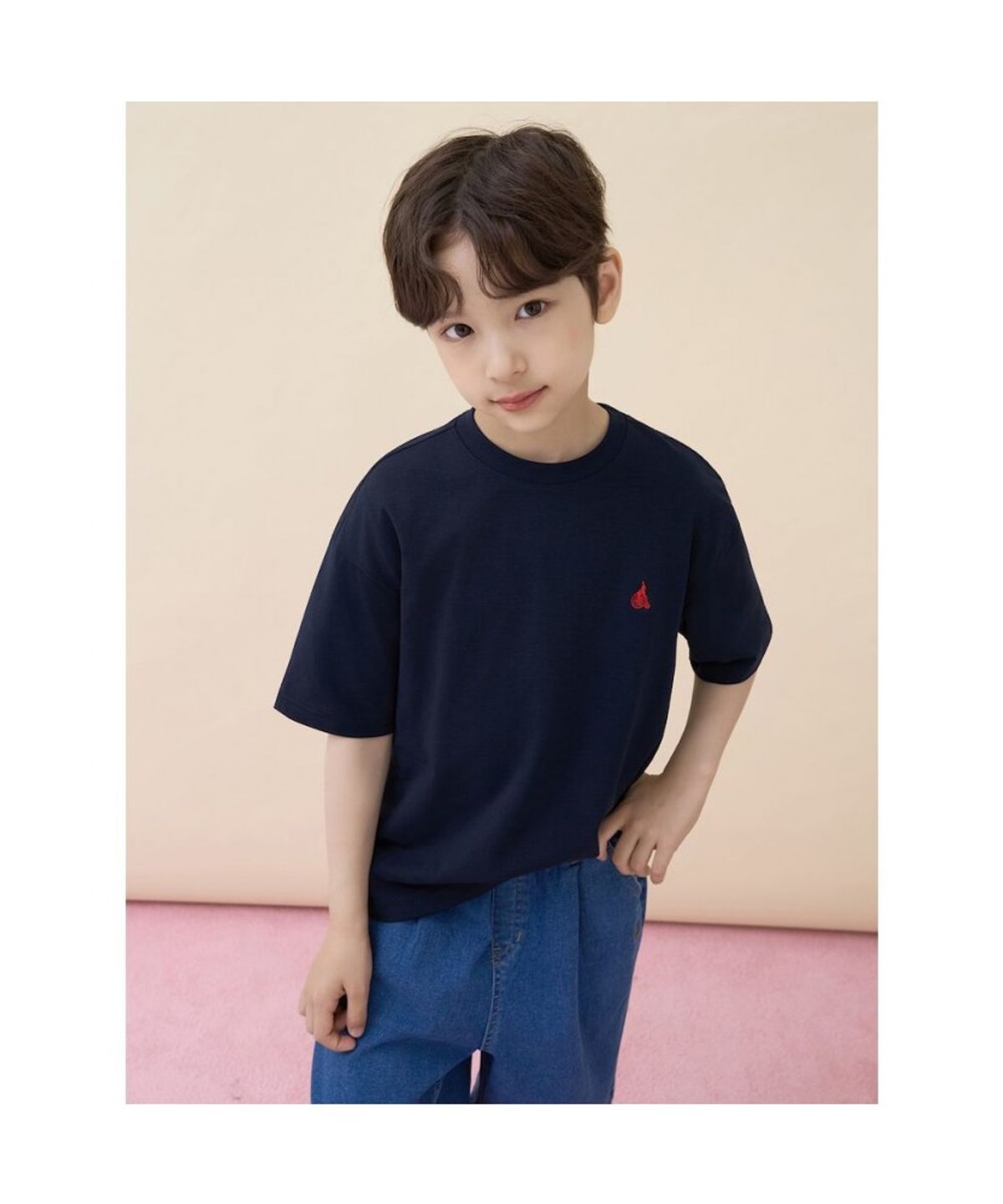 빈폴 키즈(BEANPOLE KIDS) 핫썸머 아이스 소로나 반소매 티셔츠  네이비 (BI6442U01R)