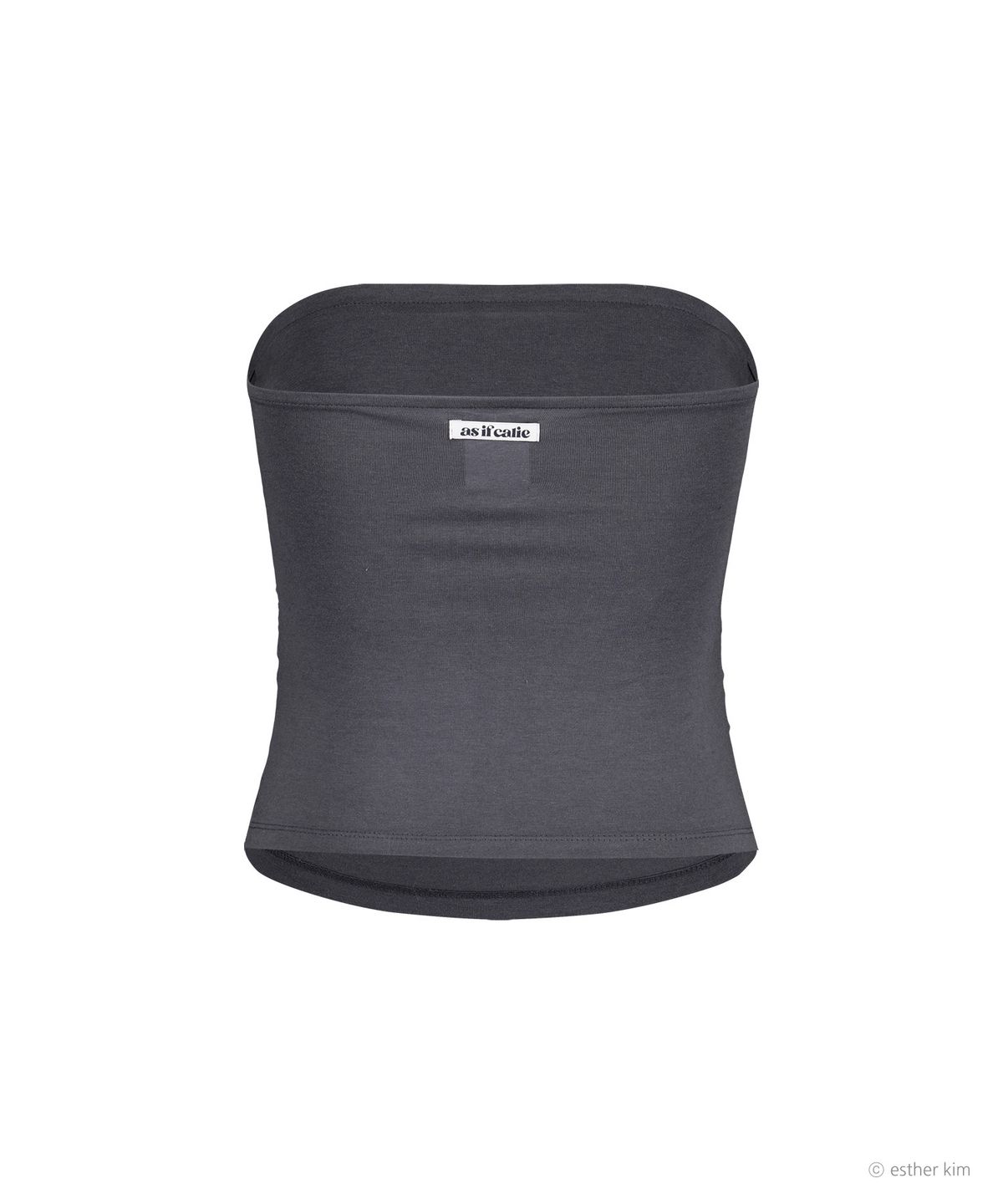 에즈이프 캘리(ASIF CALIE) ESTHER BUNNY X AS IF CALIE HEART BUNNY PADDED TUBE TOP CHARCOAL