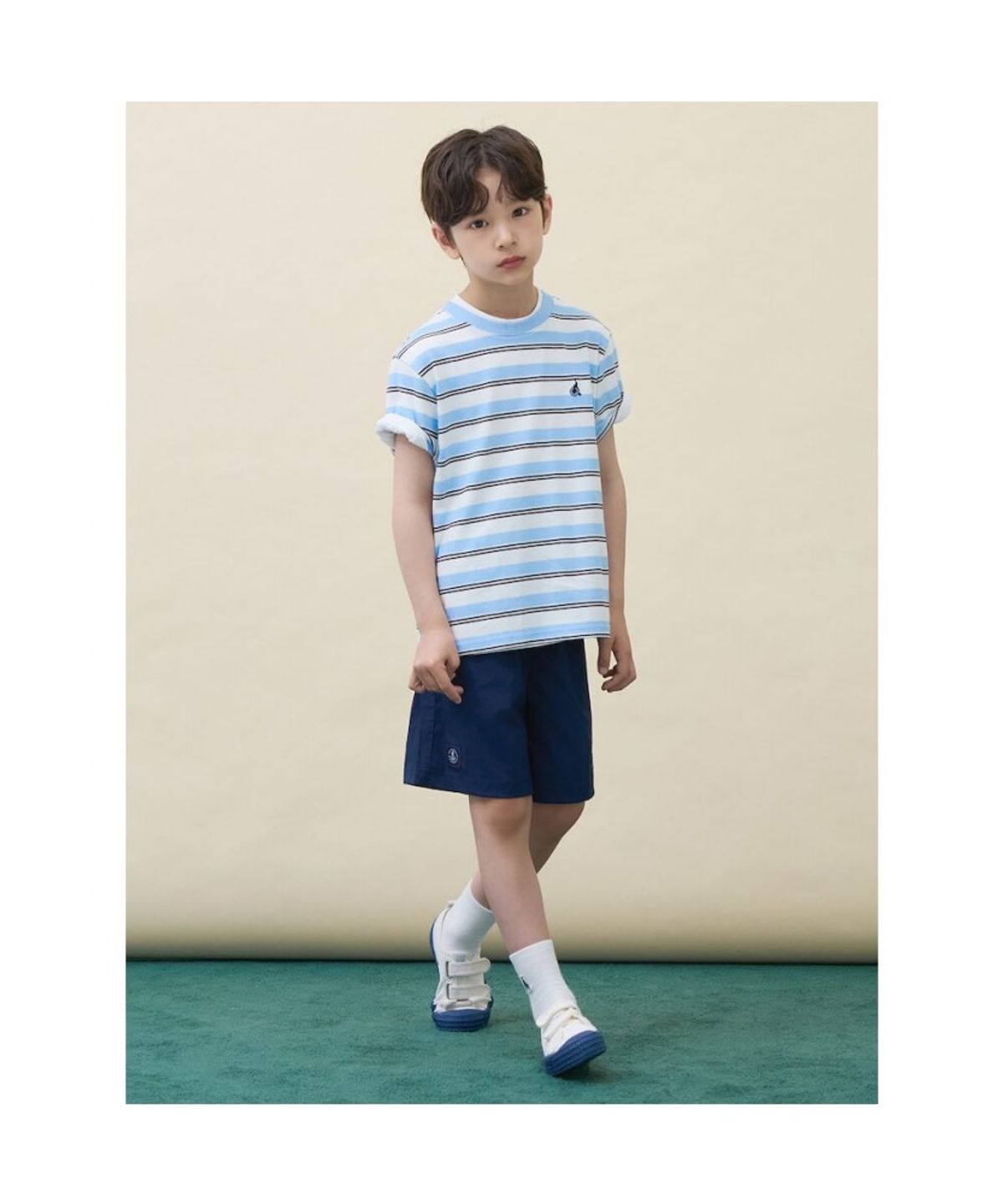 빈폴 키즈(BEANPOLE KIDS) 핫썸머 반소매 티셔츠 2PACK 상하세트  스카이 블루 (BI6442U03Q)