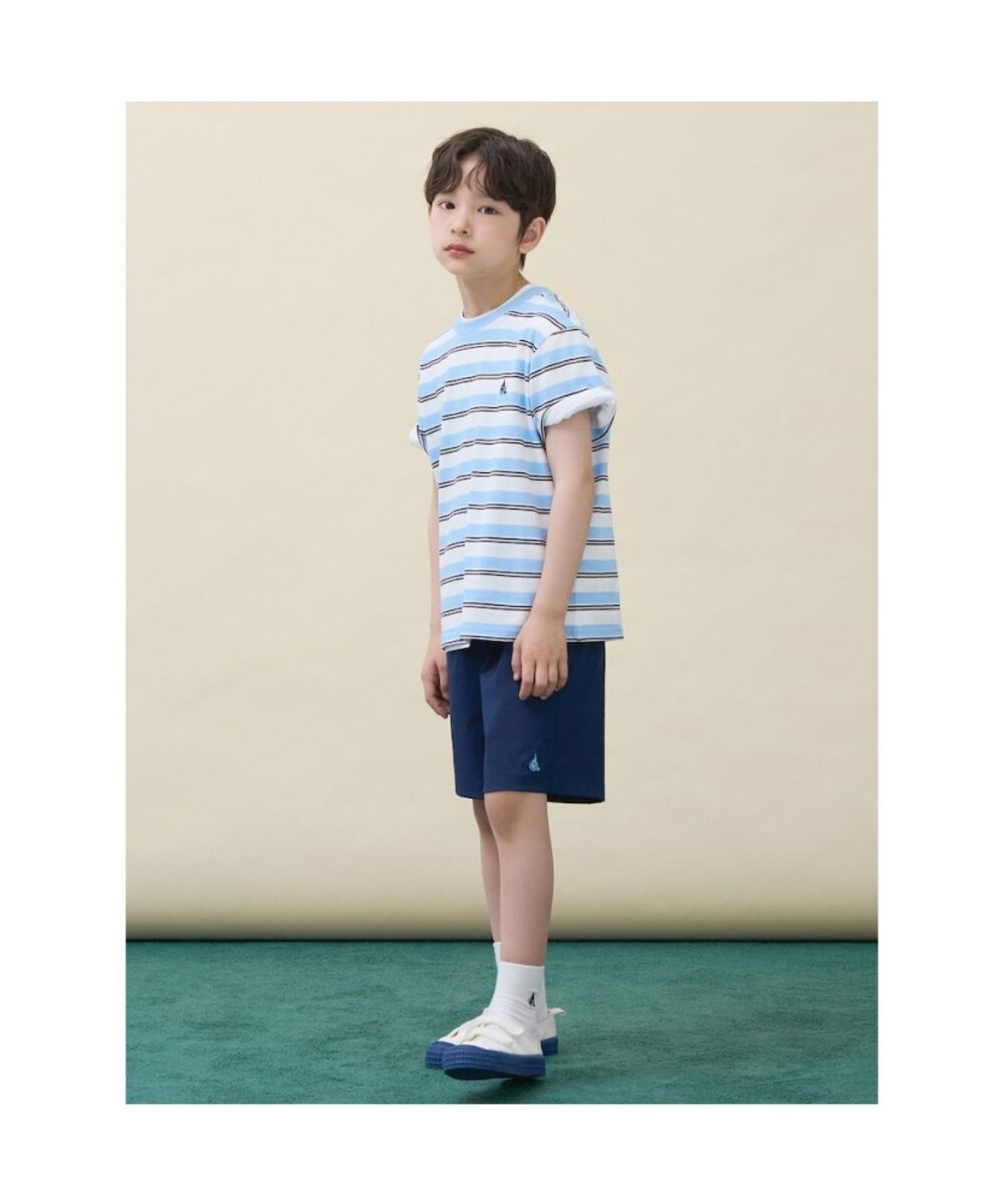 빈폴 키즈(BEANPOLE KIDS) 핫썸머 반소매 티셔츠 2PACK 상하세트  스카이 블루 (BI6442U03Q)