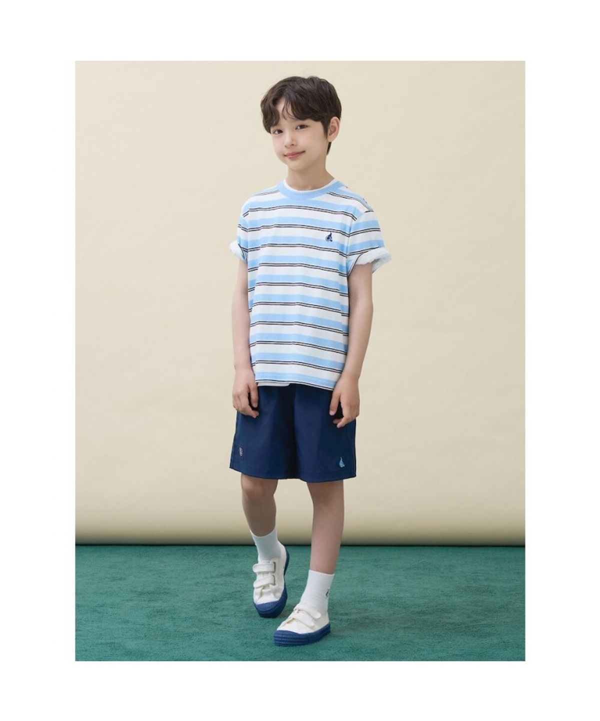 빈폴 키즈(BEANPOLE KIDS) 핫썸머 반소매 티셔츠 2PACK 상하세트  스카이 블루 (BI6442U03Q)