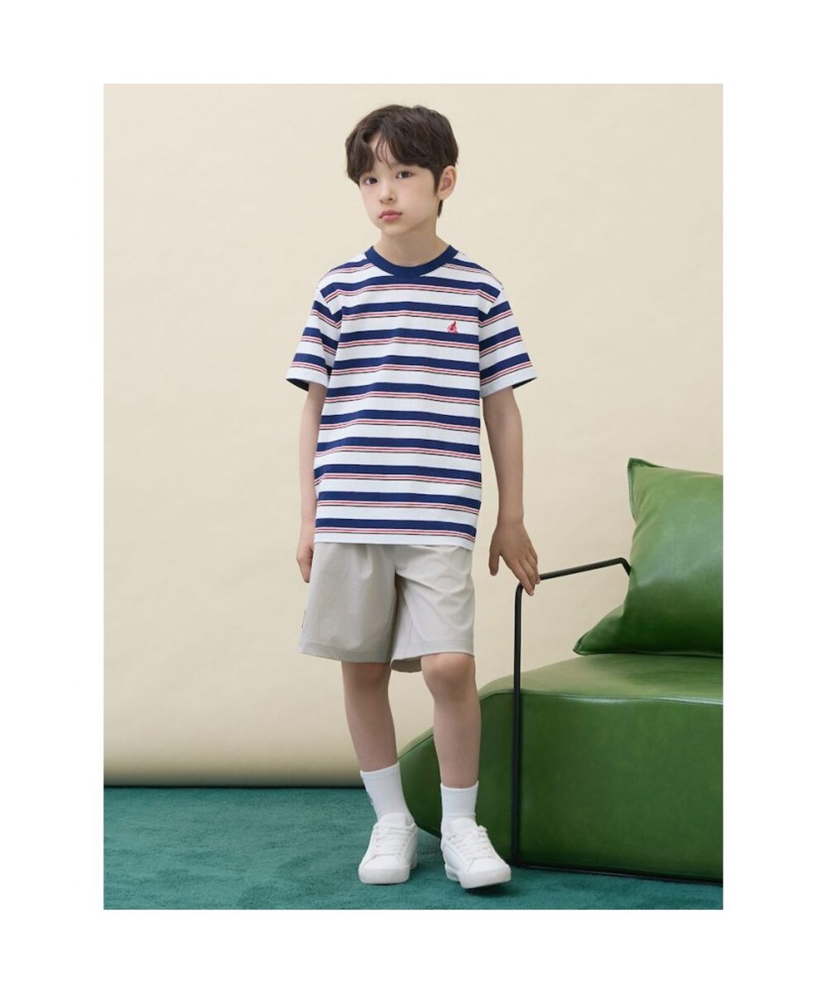 빈폴 키즈(BEANPOLE KIDS) 핫썸머 반소매 티셔츠 2PACK 상하세트  네이비 (BI6442U03R)