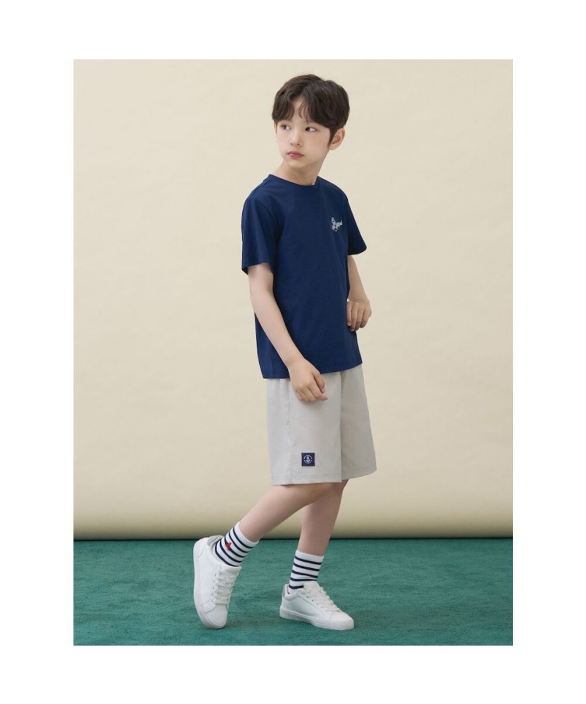 빈폴 키즈(BEANPOLE KIDS) 핫썸머 반소매 티셔츠 2PACK 상하세트  네이비 (BI6442U03R)
