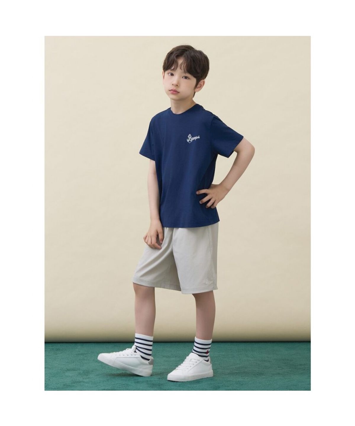 빈폴 키즈(BEANPOLE KIDS) 핫썸머 반소매 티셔츠 2PACK 상하세트  네이비 (BI6442U03R)