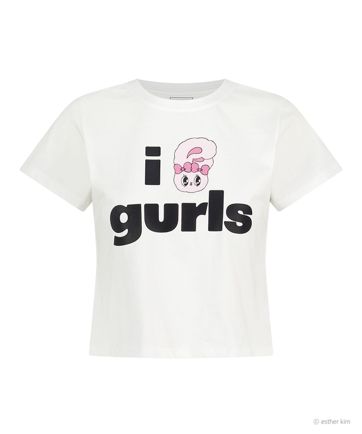 에즈이프 캘리(ASIF CALIE) ESTHER BUNNY X AS IF CALIE BUNNY GURLS T-SHIRT WHITE