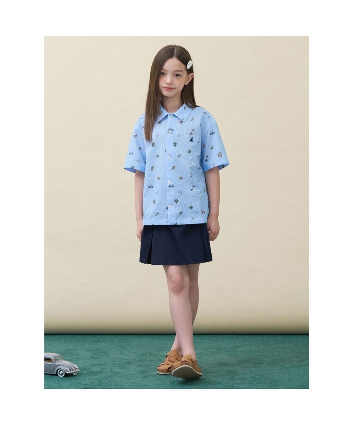 빈폴 키즈(BEANPOLE KIDS) 저지 소로나 스커트  네이비 (BI6427G01R)
