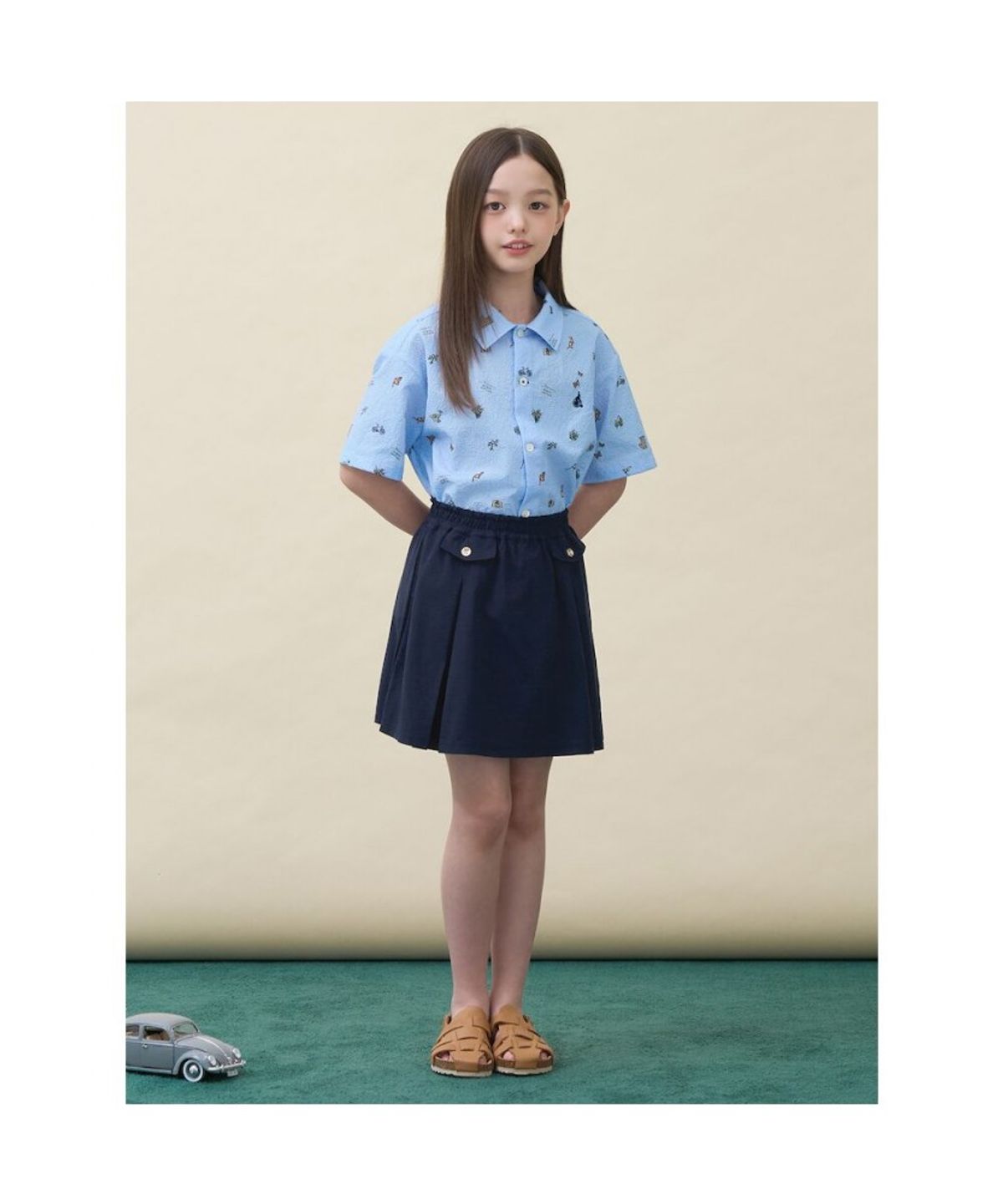 빈폴 키즈(BEANPOLE KIDS) 저지 소로나 스커트  네이비 (BI6427G01R)