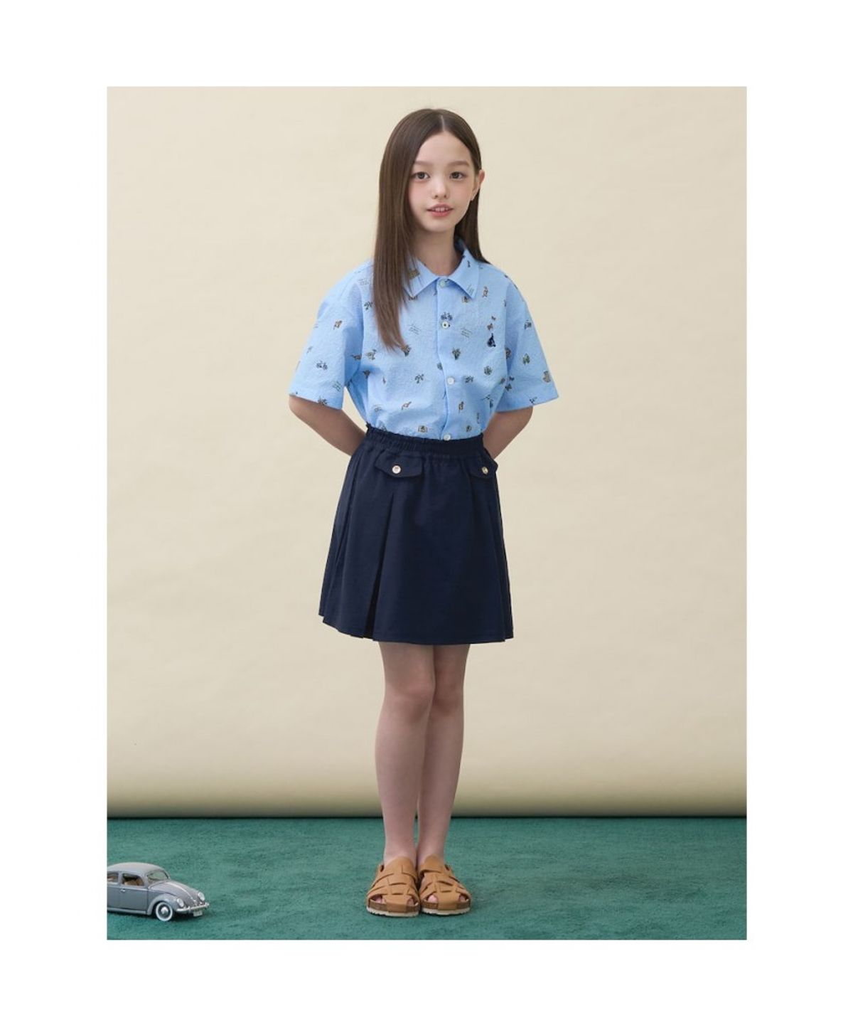 빈폴 키즈(BEANPOLE KIDS) 저지 소로나 스커트  네이비 (BI6427G01R)