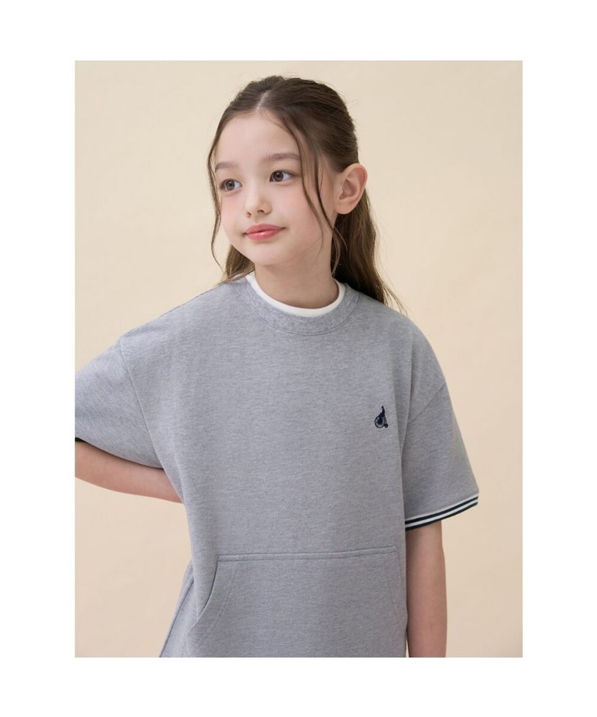 빈폴 키즈(BEANPOLE KIDS) 캥거루 포켓 피케 상하 세트  그레이 (BI6442U063)
