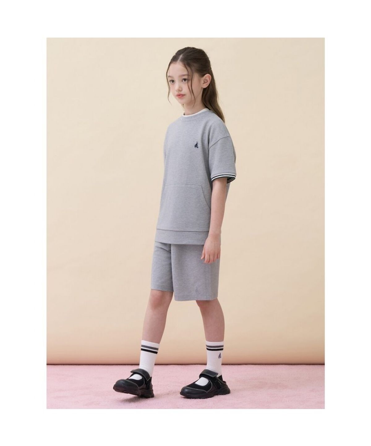빈폴 키즈(BEANPOLE KIDS) 캥거루 포켓 피케 상하 세트  그레이 (BI6442U063)