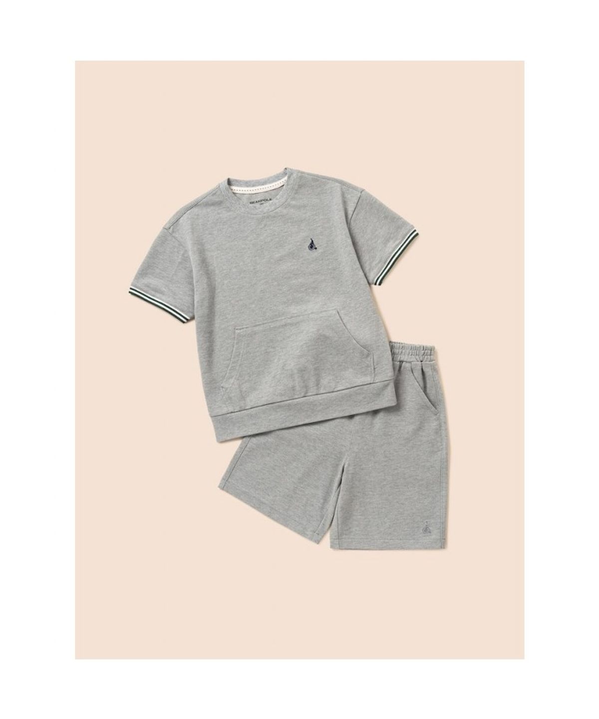 빈폴 키즈(BEANPOLE KIDS) 캥거루 포켓 피케 상하 세트  그레이 (BI6442U063)
