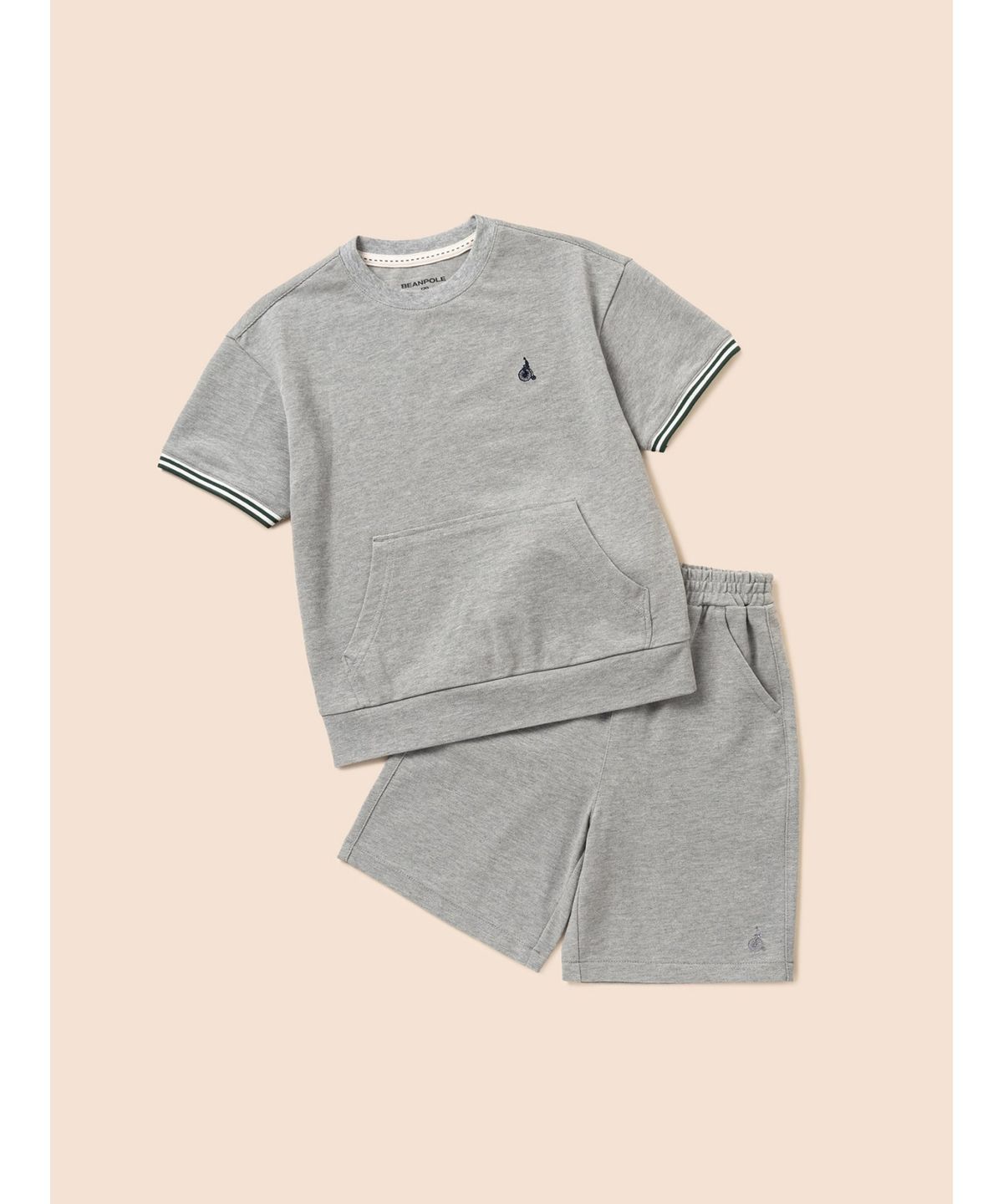빈폴 키즈(BEANPOLE KIDS) 캥거루 포켓 피케 상하 세트  그레이 (BI6442U063)