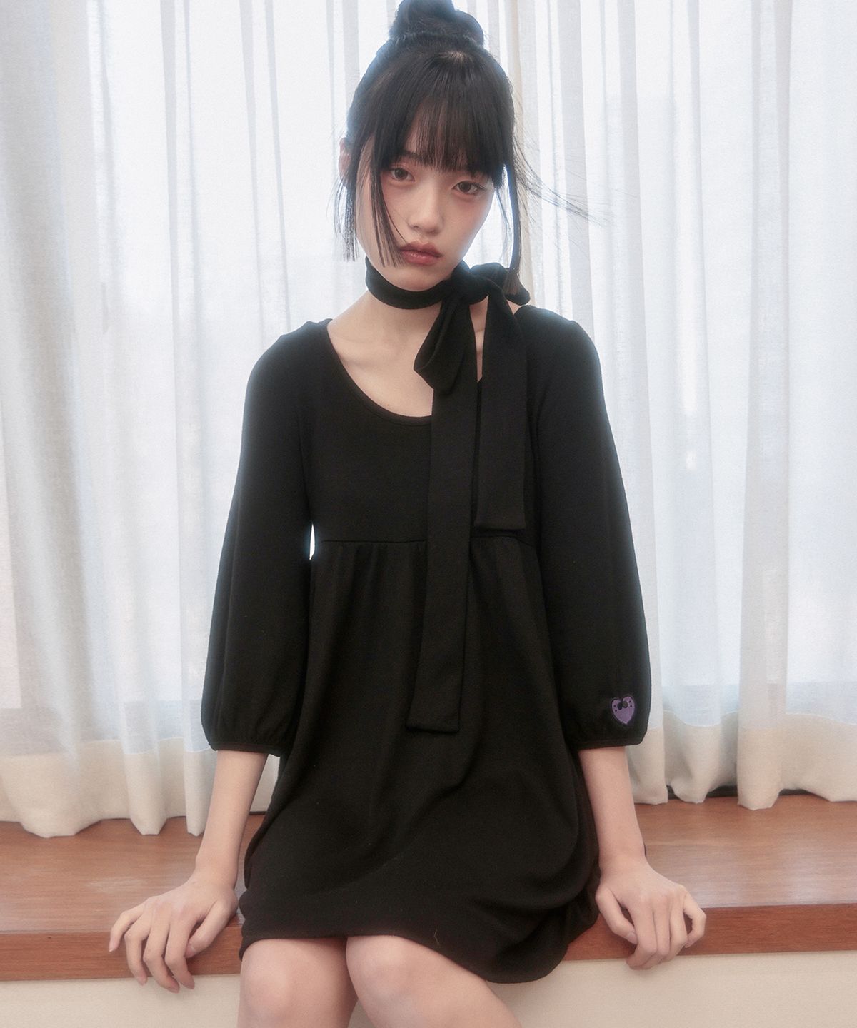아이이이아이(IEEI) 소프트 텐셀 벌룬 7부 원피스