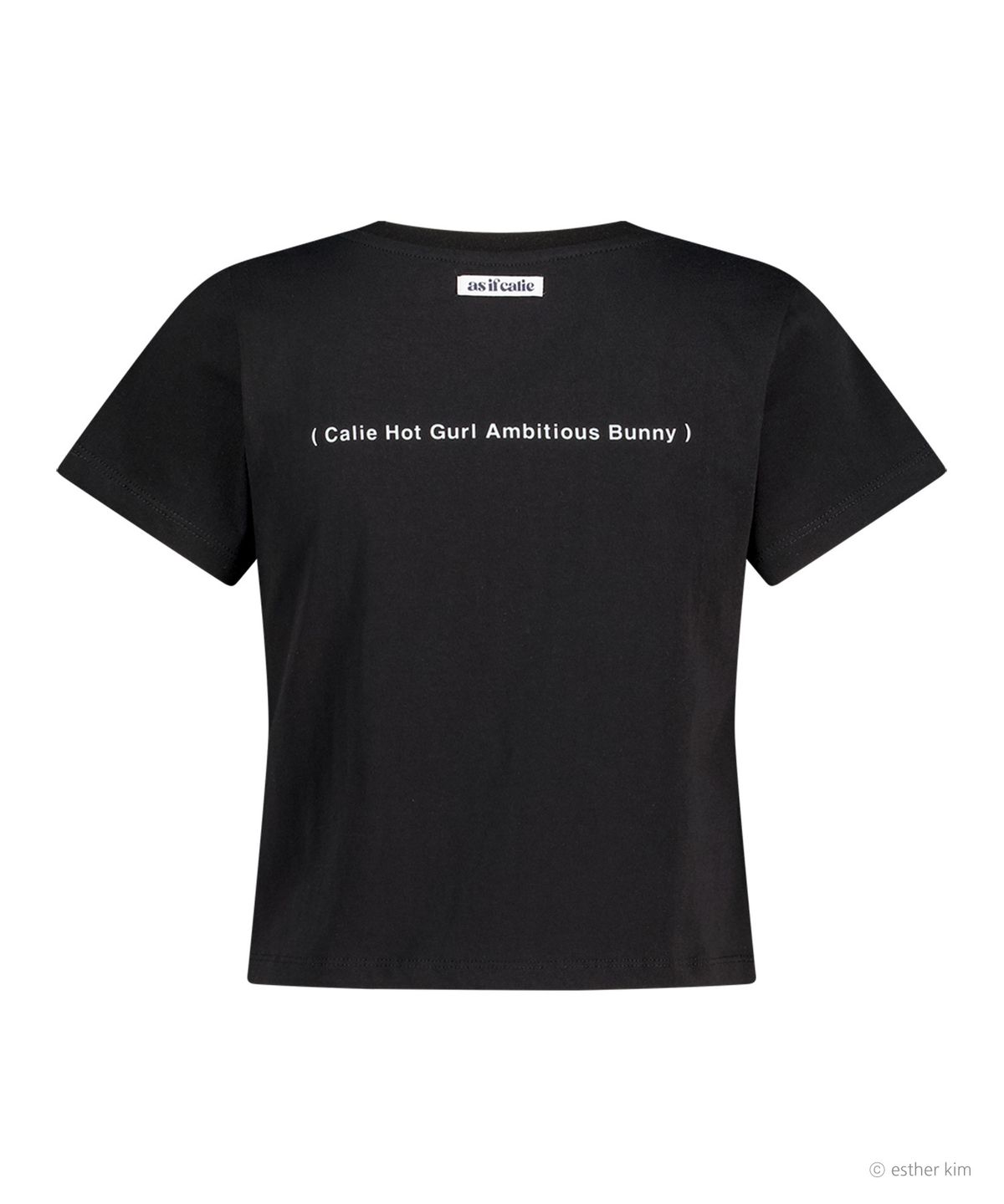 에즈이프 캘리(ASIF CALIE) ESTHER BUNNY X AS IF CALIE BUNNY GURLS T-SHIRT BLACK