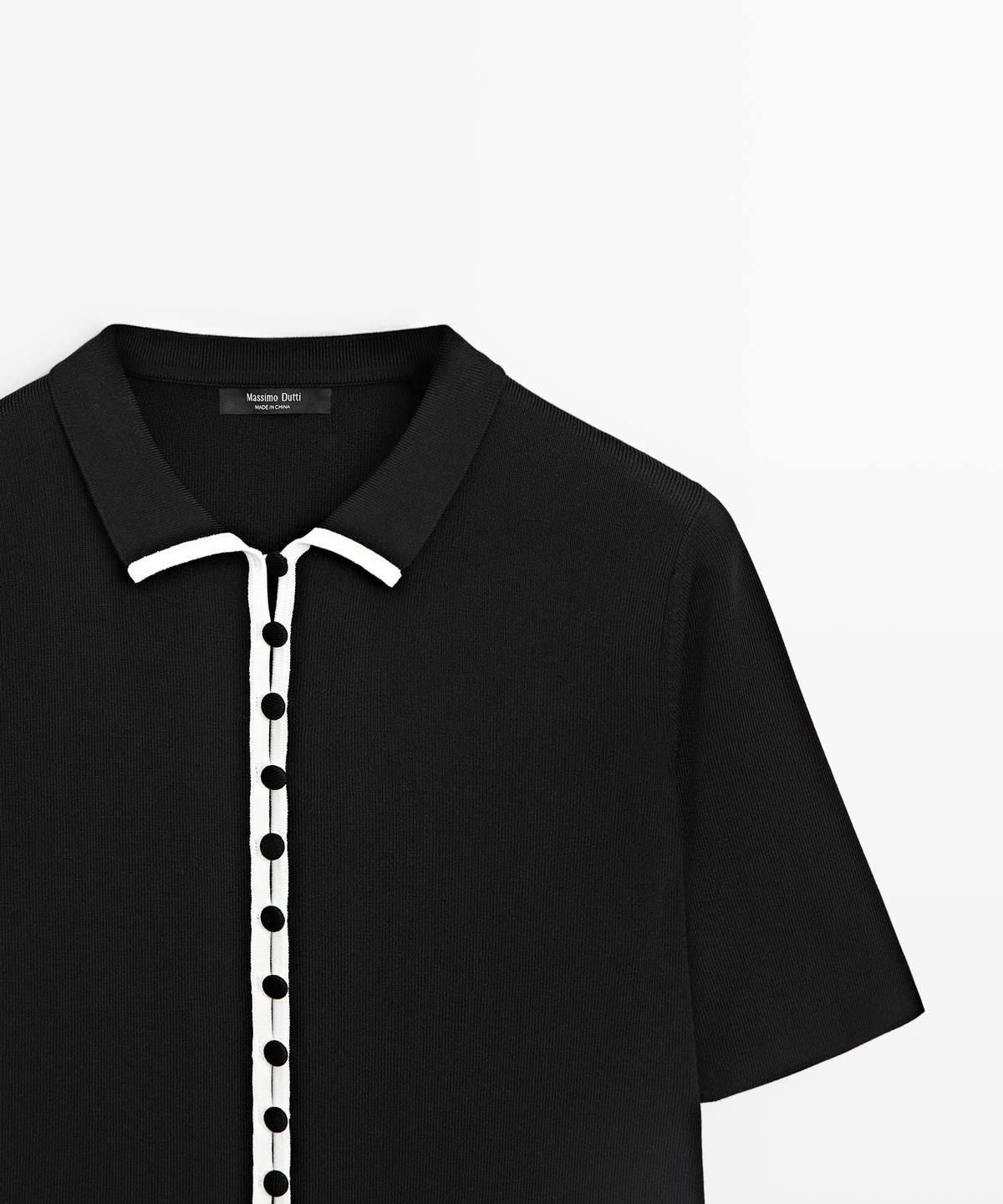 마시모두띠(MASSIMO DUTTI) 반팔 콘트라스트 가디건