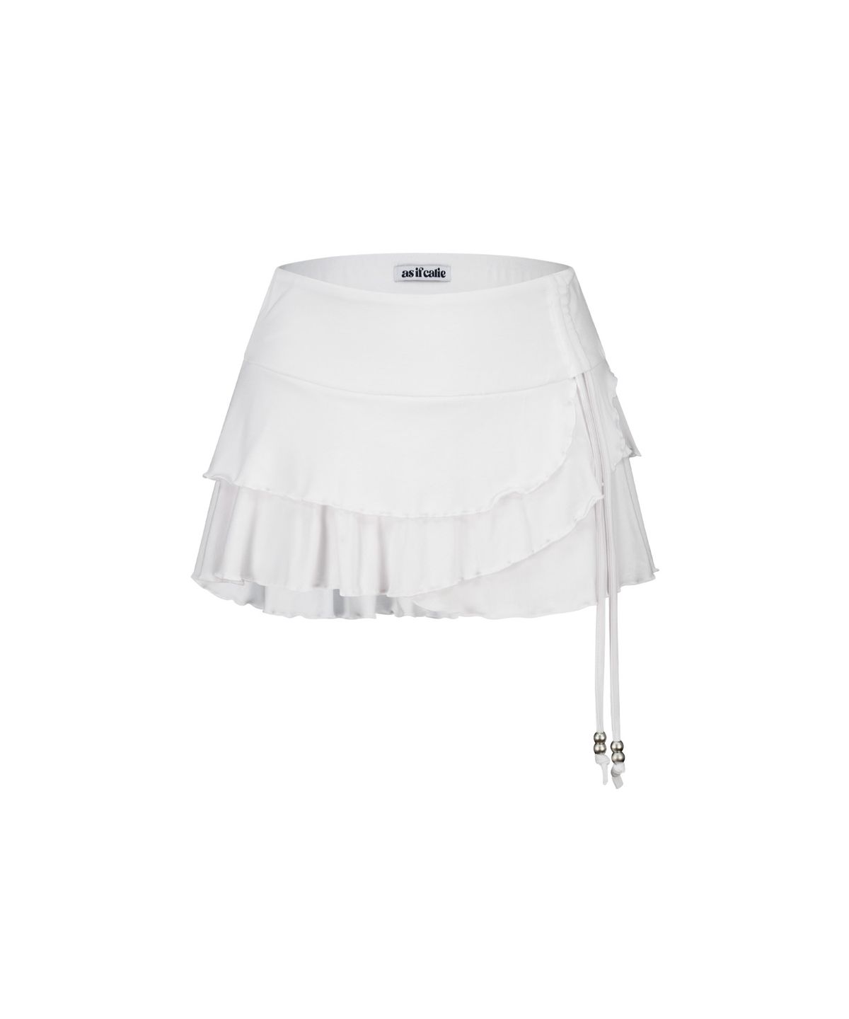 에즈이프 캘리(ASIF CALIE) HOTFIX HOOL SKIRT PANTS WHITE