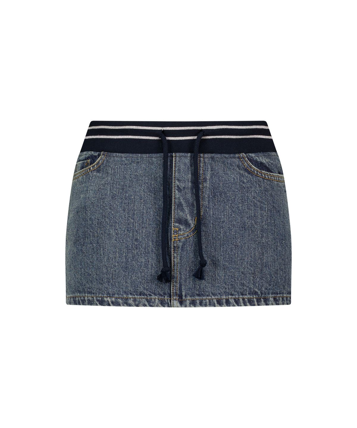 에즈이프 캘리(ASIF CALIE) Y2K LOW-RISE DENIM MINI SKIRT BLUE