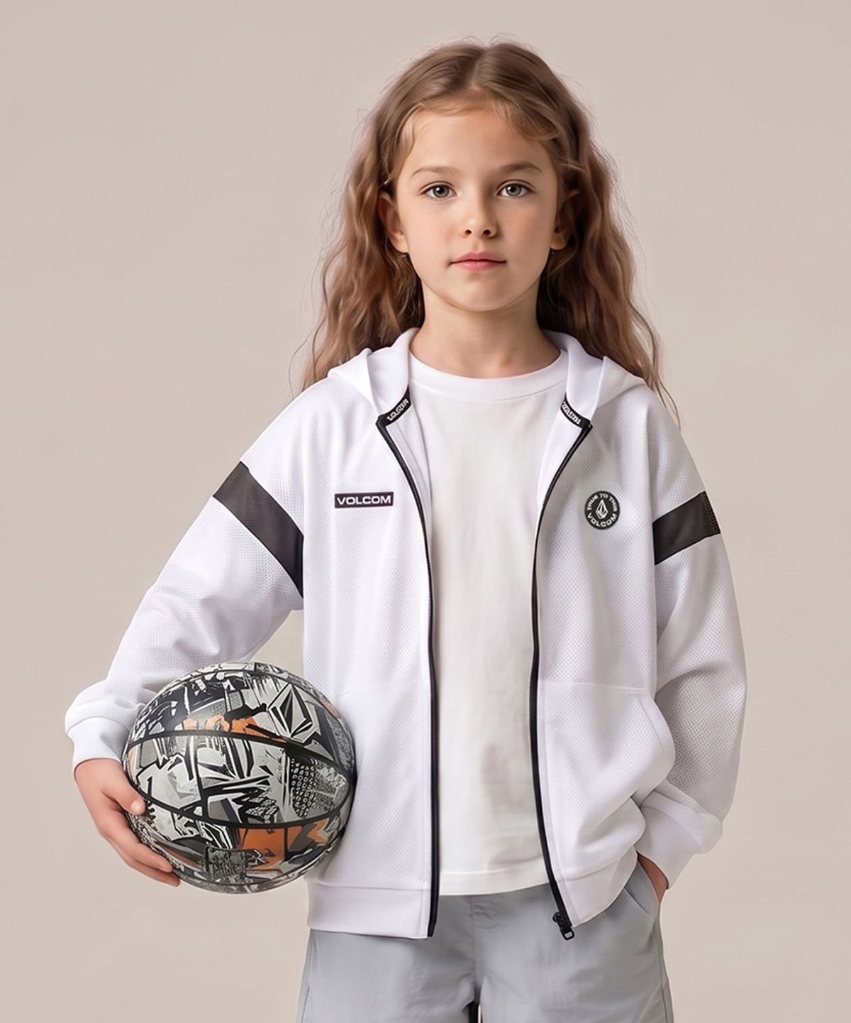 볼컴 키즈(VOLCOM KIDS) 볼컴 워터 매쉬 후드집업 D6M015
