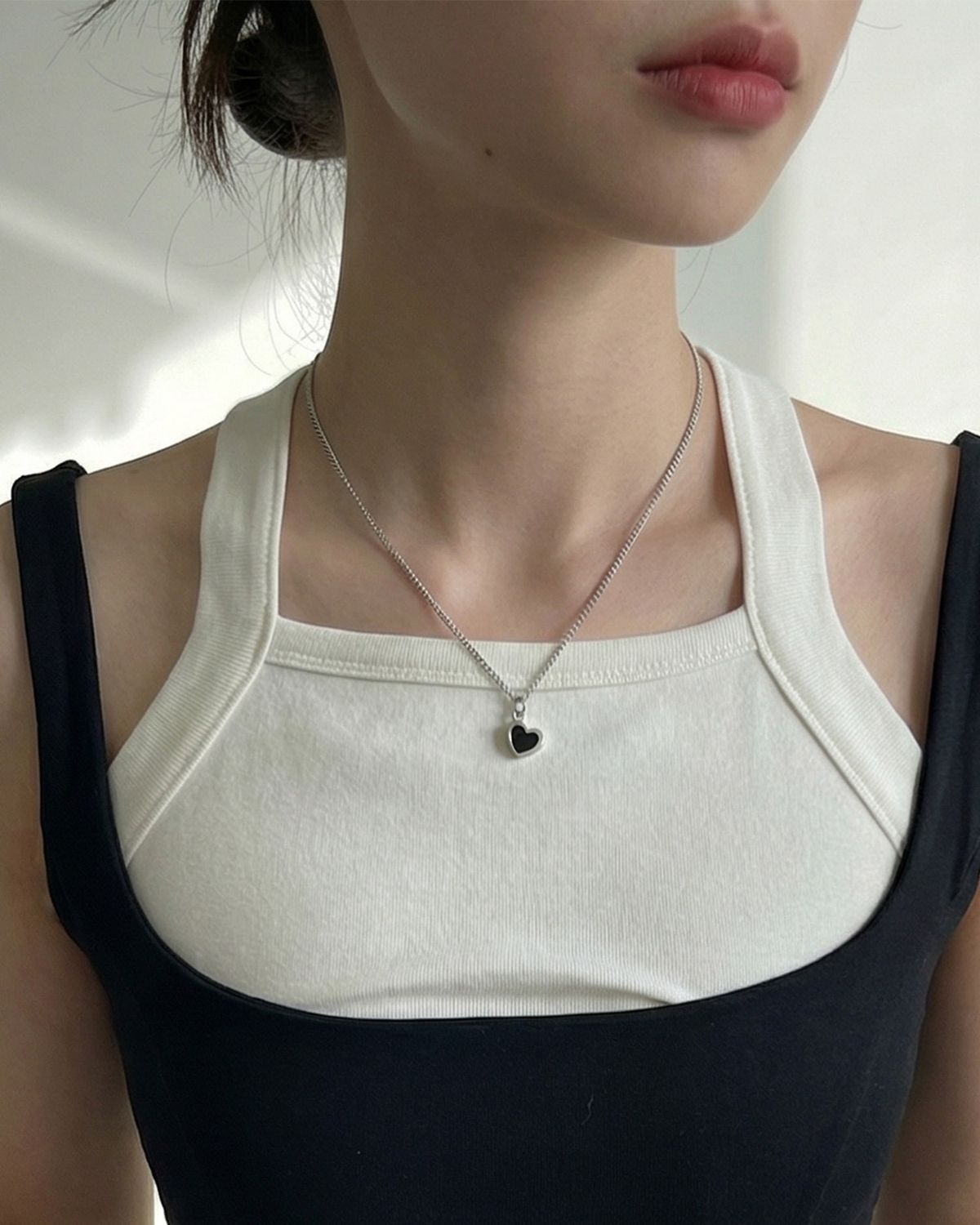 논논(NONENON) MINI LOVE NEC SILVER925