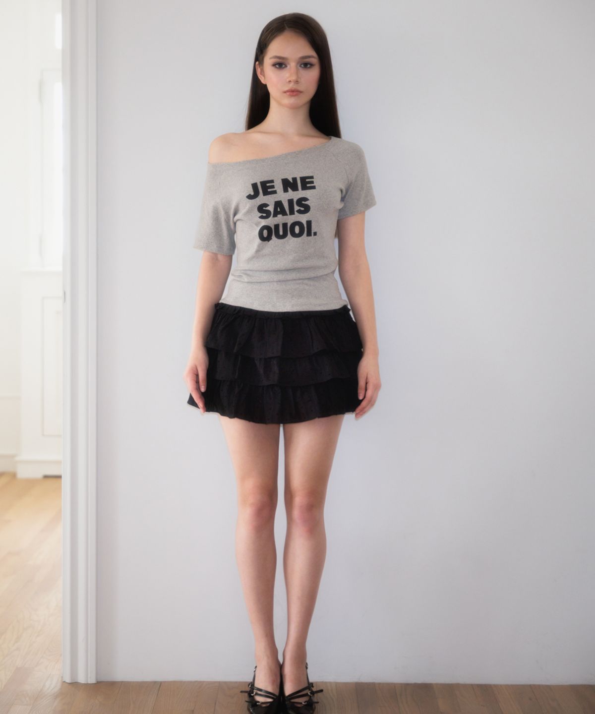 로제프란츠(ROSEFRANTZ) Minimal French Lettering T-shirt [Gray]