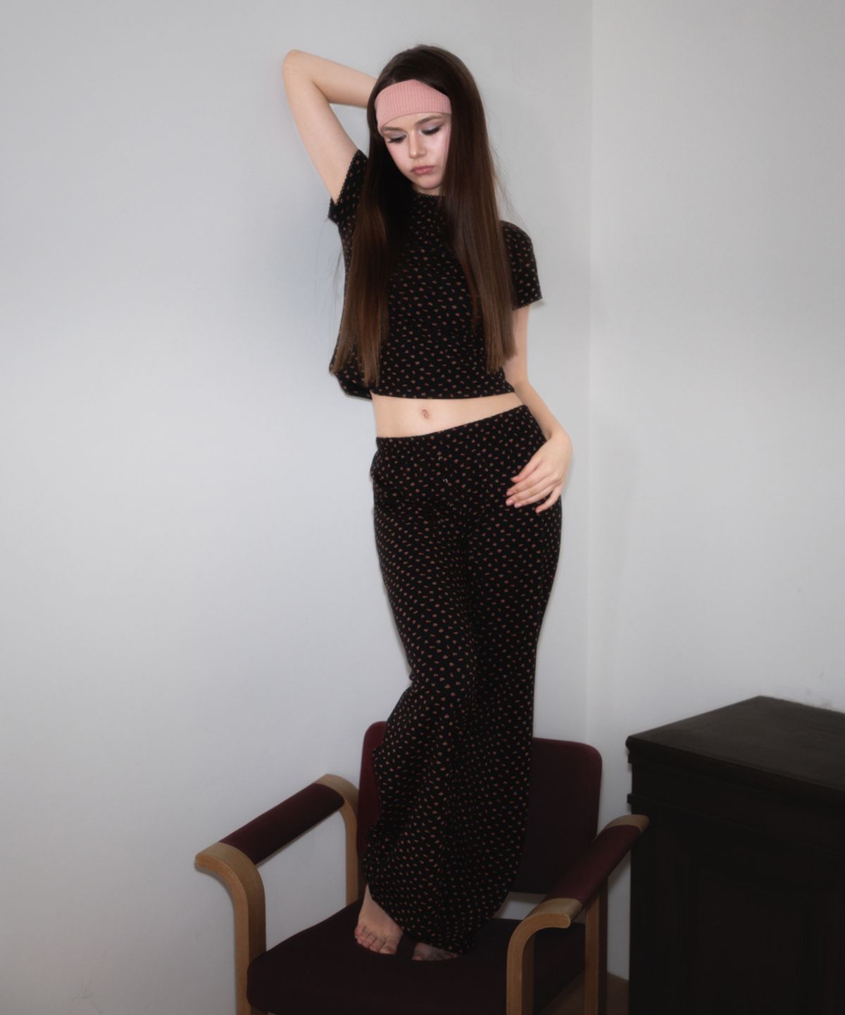 로제프란츠(ROSEFRANTZ) Rose & Berry Lounge Pants [Rose Black]